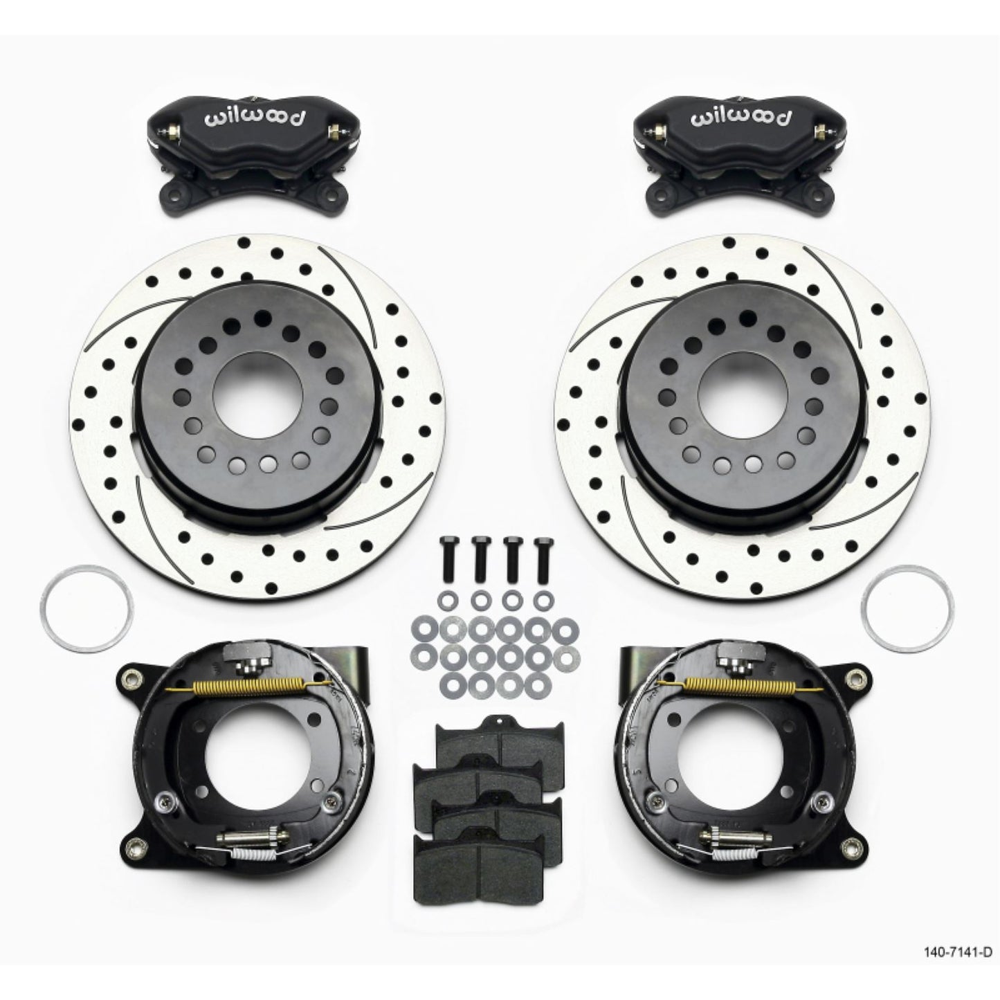 Wilwood Forged Dynalite P/S Park Brake Kit Drilled for Chevy 12Bolt w/C-Clips [MPN: 140-7141-D]_1817715