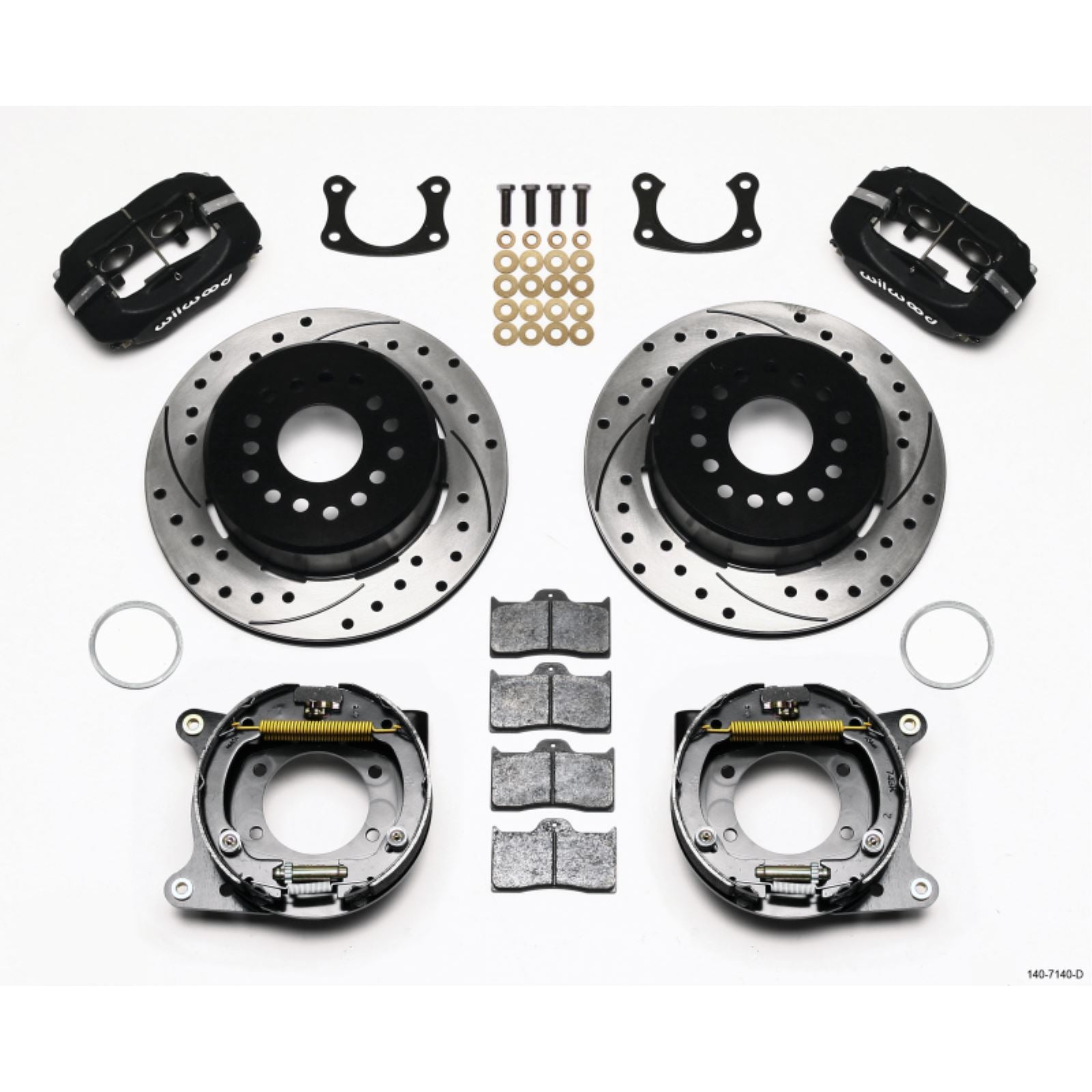 Wilwood Forged Dynalite Park Brake Kit Drilled for New Big Ford 2.50in Offset [MPN: 140-7140-D]_1817686