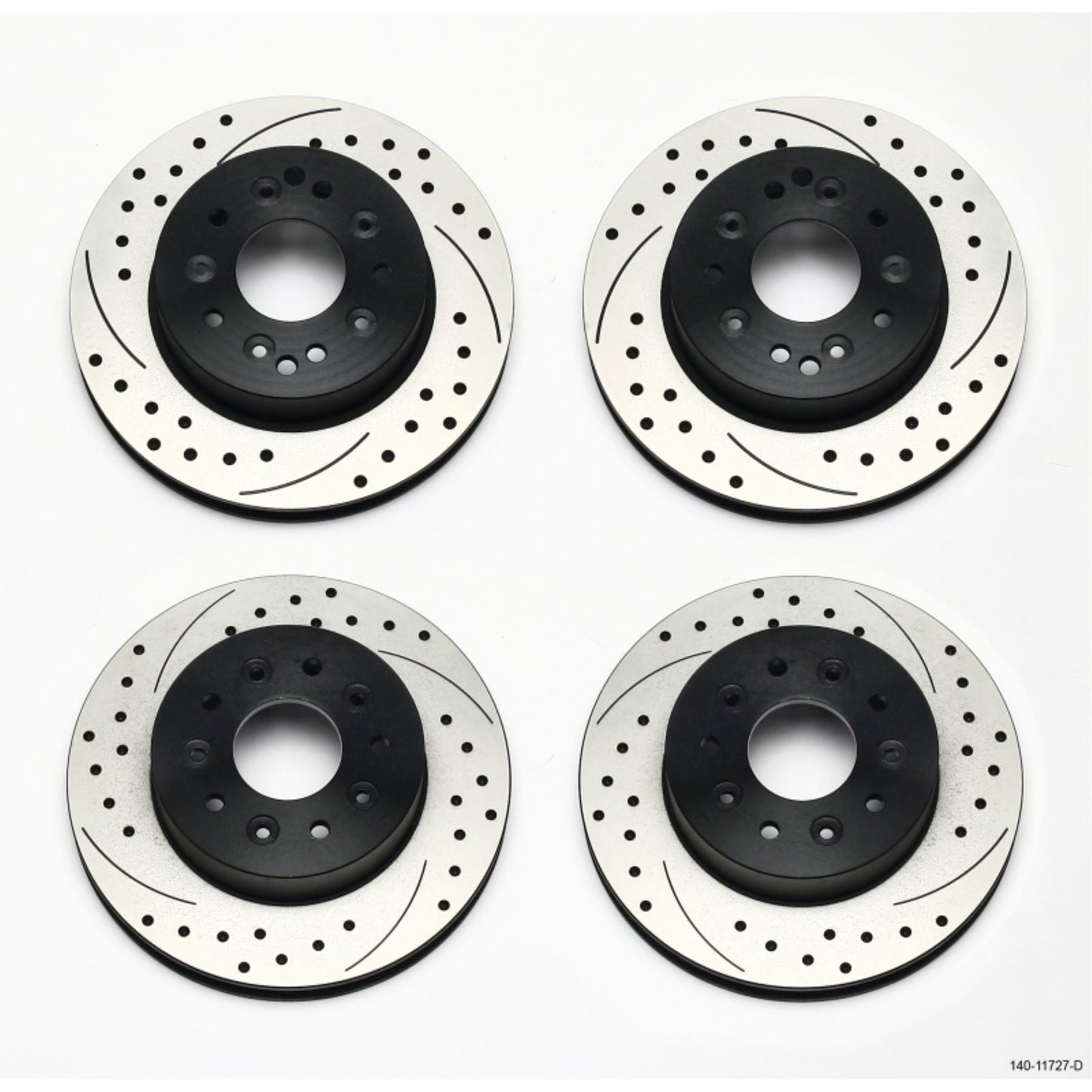 Wilwood Rotor Kit Front/Rear Drilled for 65-82 Corvette C2/C3 (1Pc Rotors) [MPN: 140-11727-D]_1817712