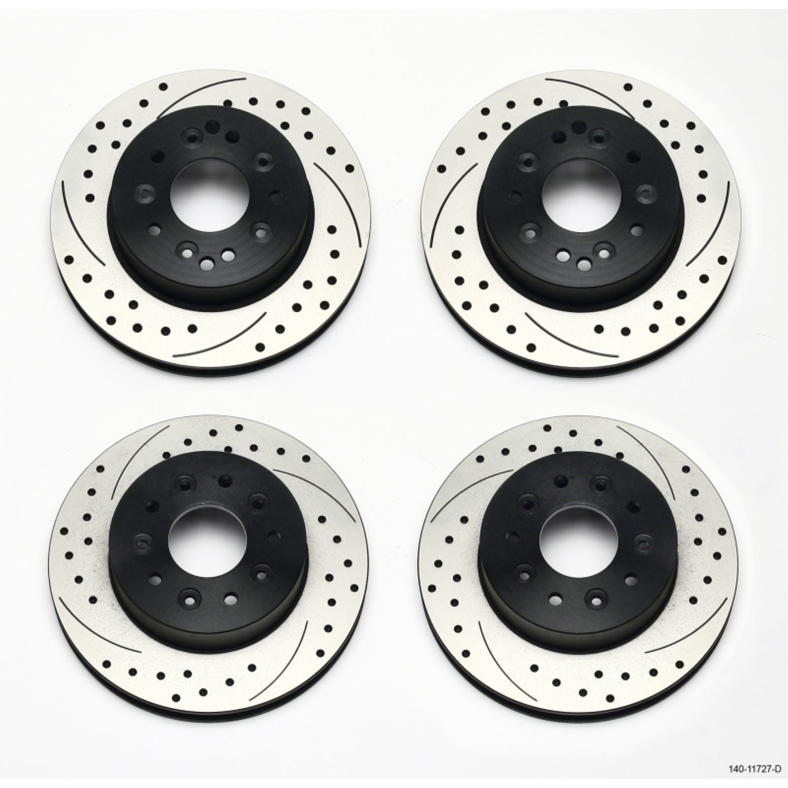 Wilwood Rotor Kit Front/Rear Drilled for 65-82 Corvette C2/C3 (1Pc Rotors) [MPN: 140-11727-D]_1817712