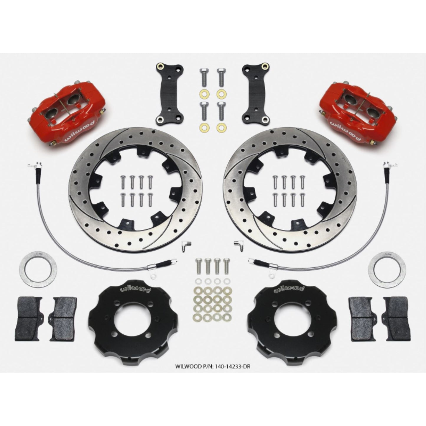 Wilwood Forged Dynalite Front Hat Kit - Red for 2016-Up Mazda MX5 Miata [MPN: 140-14233-DR]_1817742