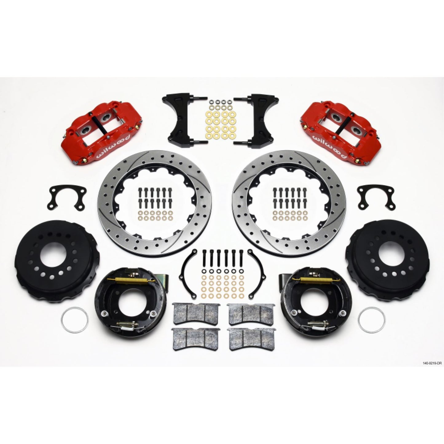 Wilwood Narrow Superlite 4R Rear P-Brk Kit - Red for Big Ford New Style [MPN: 140-9219-DR]_1817747