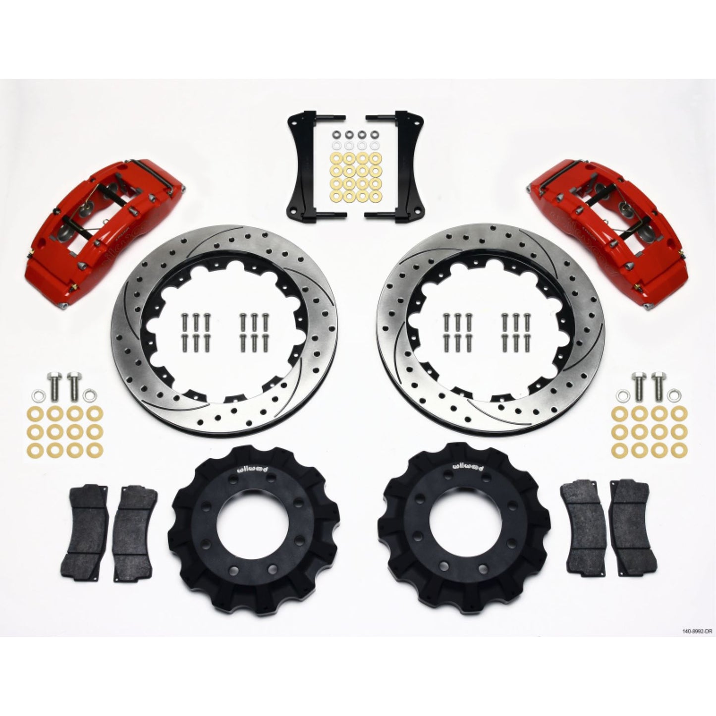 Wilwood TC6R Front Kit 16.00in Drilled Red for 1999-2014 GM Truck/SUV 1500 [MPN: 140-8992-DR]_1817737
