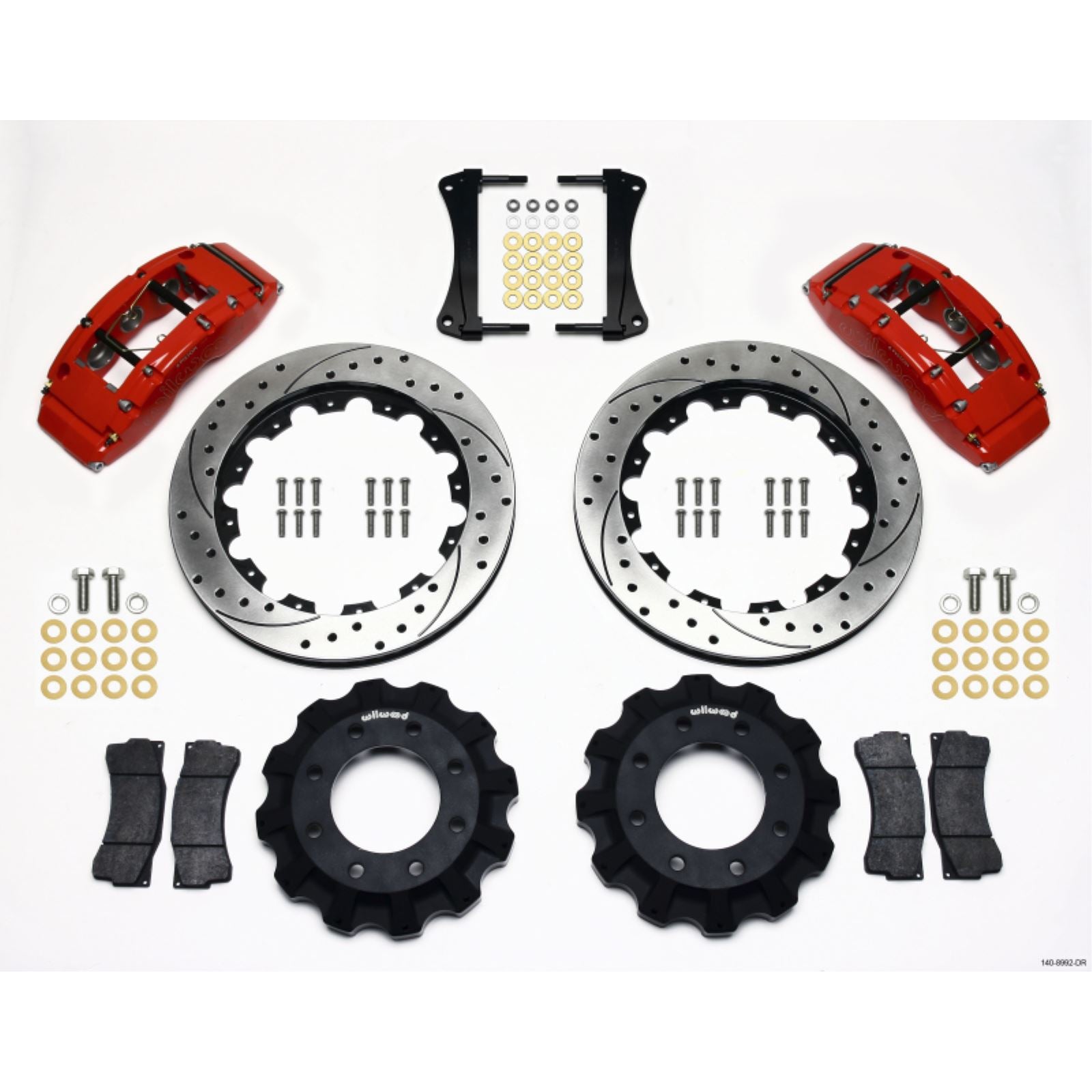 Wilwood TC6R Front Kit 16.00in Drilled Red for 1999-2014 GM Truck/SUV 1500 [MPN: 140-8992-DR]_1817737