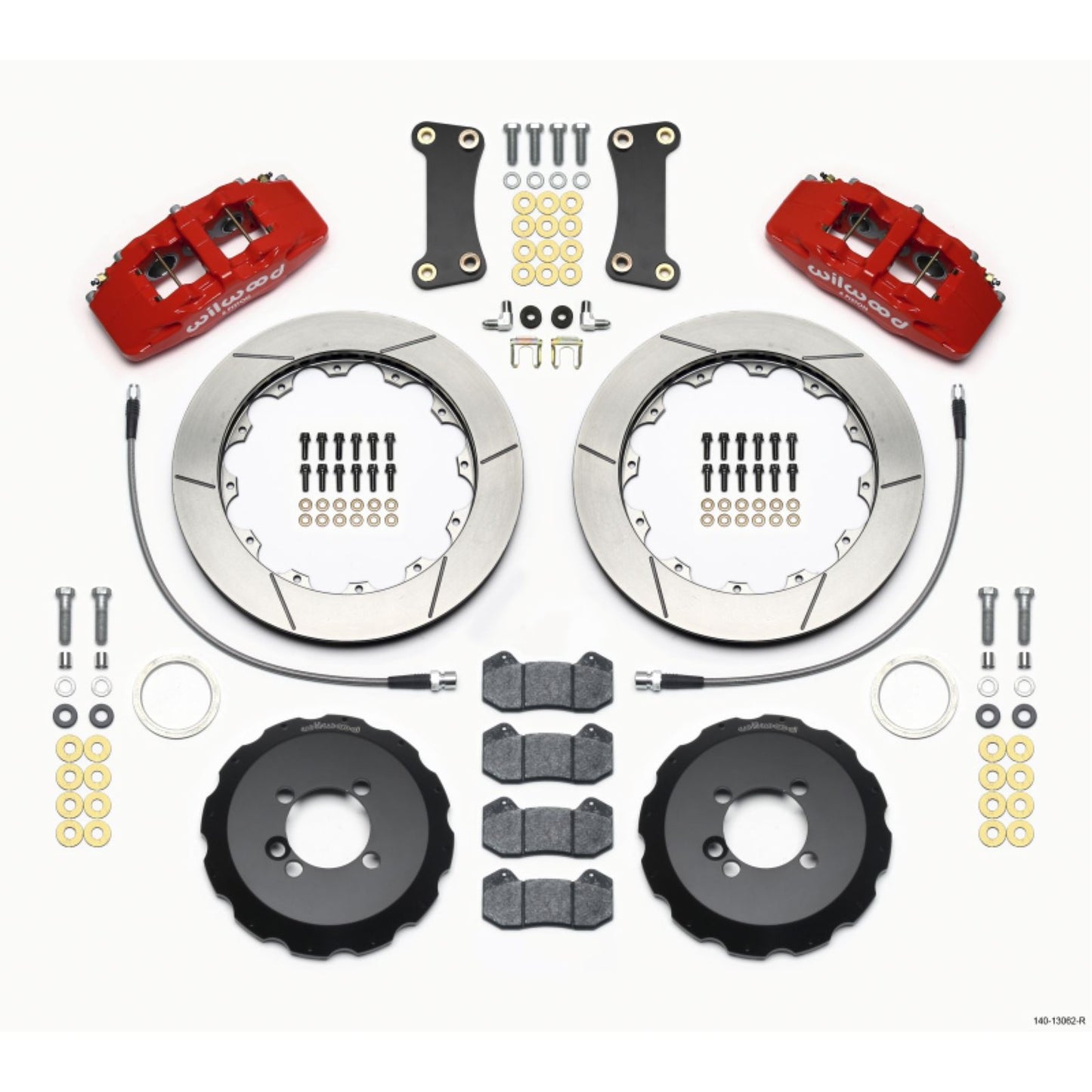 Wilwood Dynapro 6 Front Hat Kit 12.88in Red for 2002-Up Mini Cooper w/Lines [MPN: 140-13062-R]_1817767