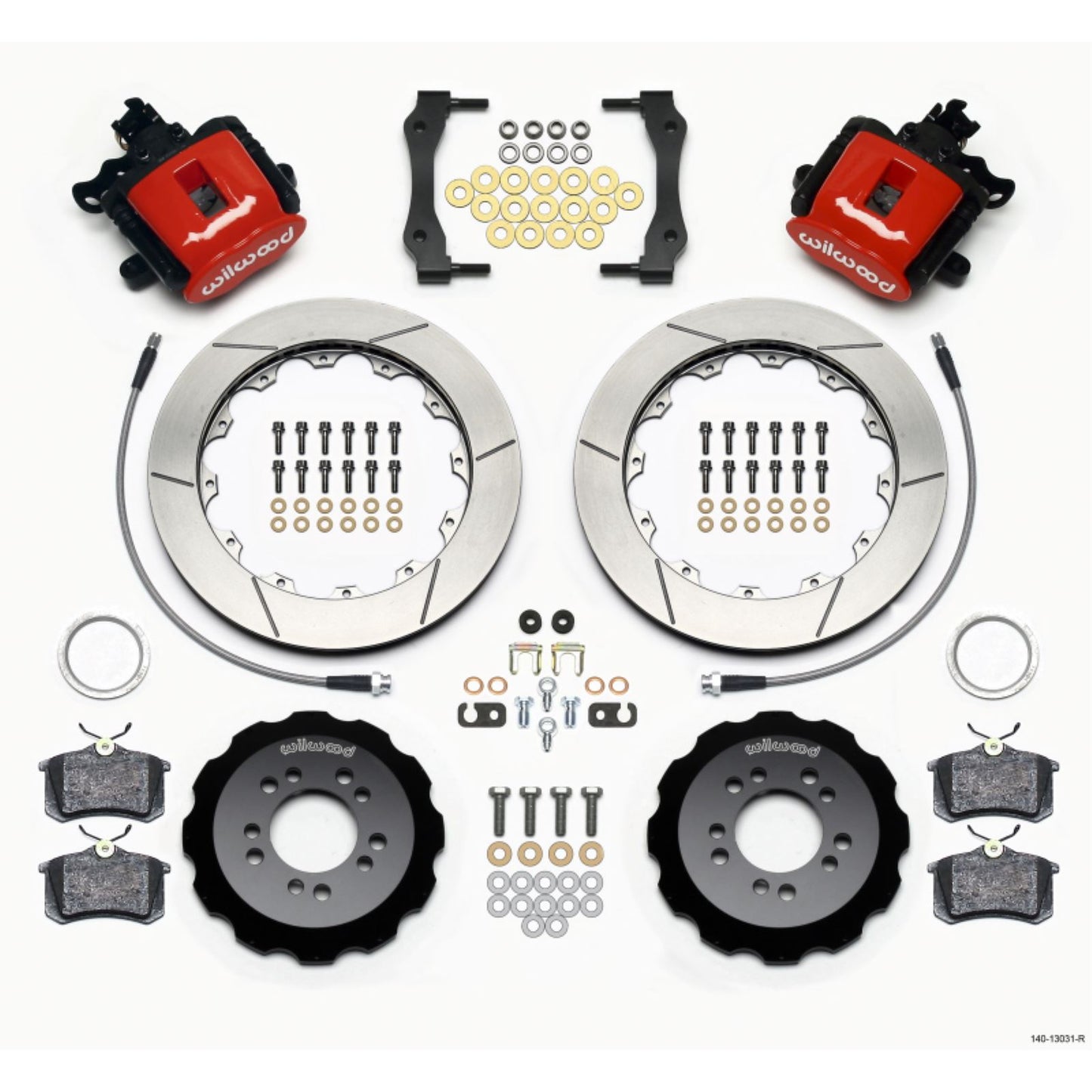 Wilwood Comb Parking Brake Rear Kit 12.88in Red for 2013-Up Ford Focus [MPN: 140-13031-R]_1817772