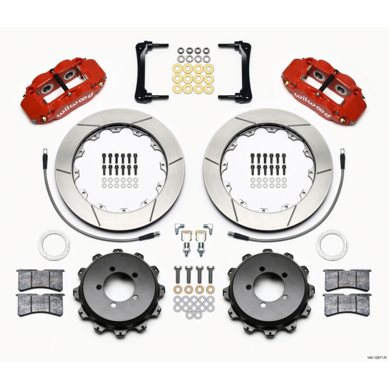 Wilwood Narrow Superlite 4R Rear Kit Red for 2012Up Toyota/Scion FRS w/Lines [MPN: 140-12871-R]_1817762