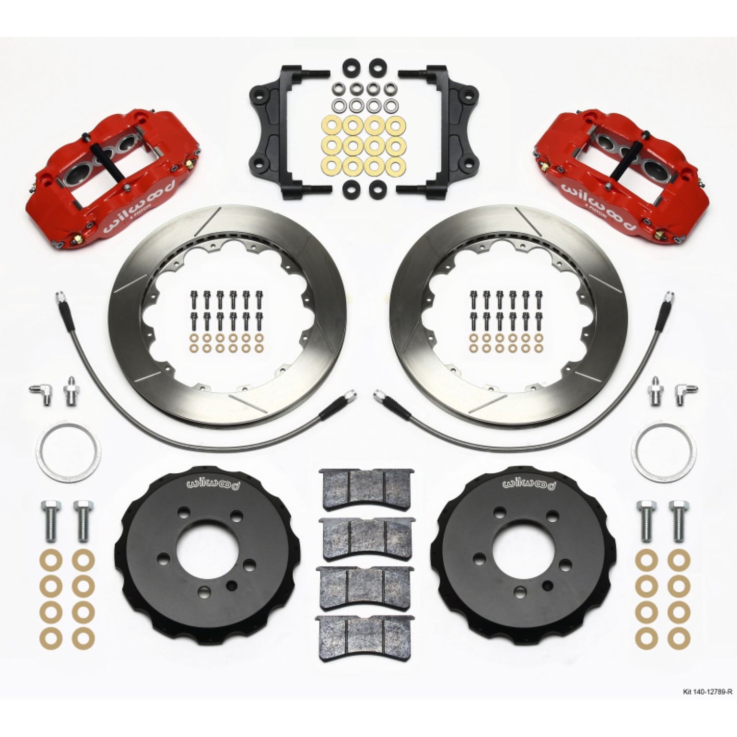 Wilwood Narrow Superlite 6R Front Hat Kit - Red for 06-12 Volkswagen GTI [MPN: 140-12789-R]_1817775