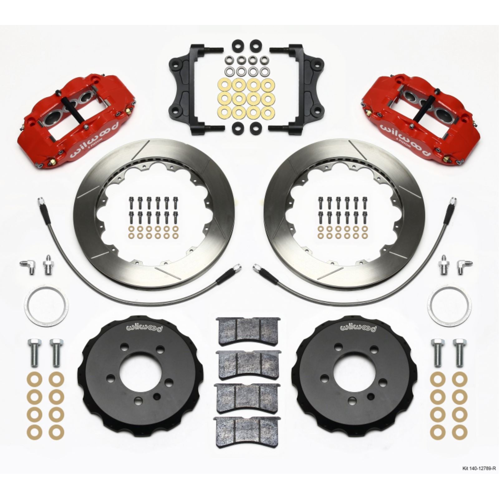 Wilwood Narrow Superlite 6R Front Hat Kit - Red for 06-12 Volkswagen GTI [MPN: 140-12789-R]_1817775