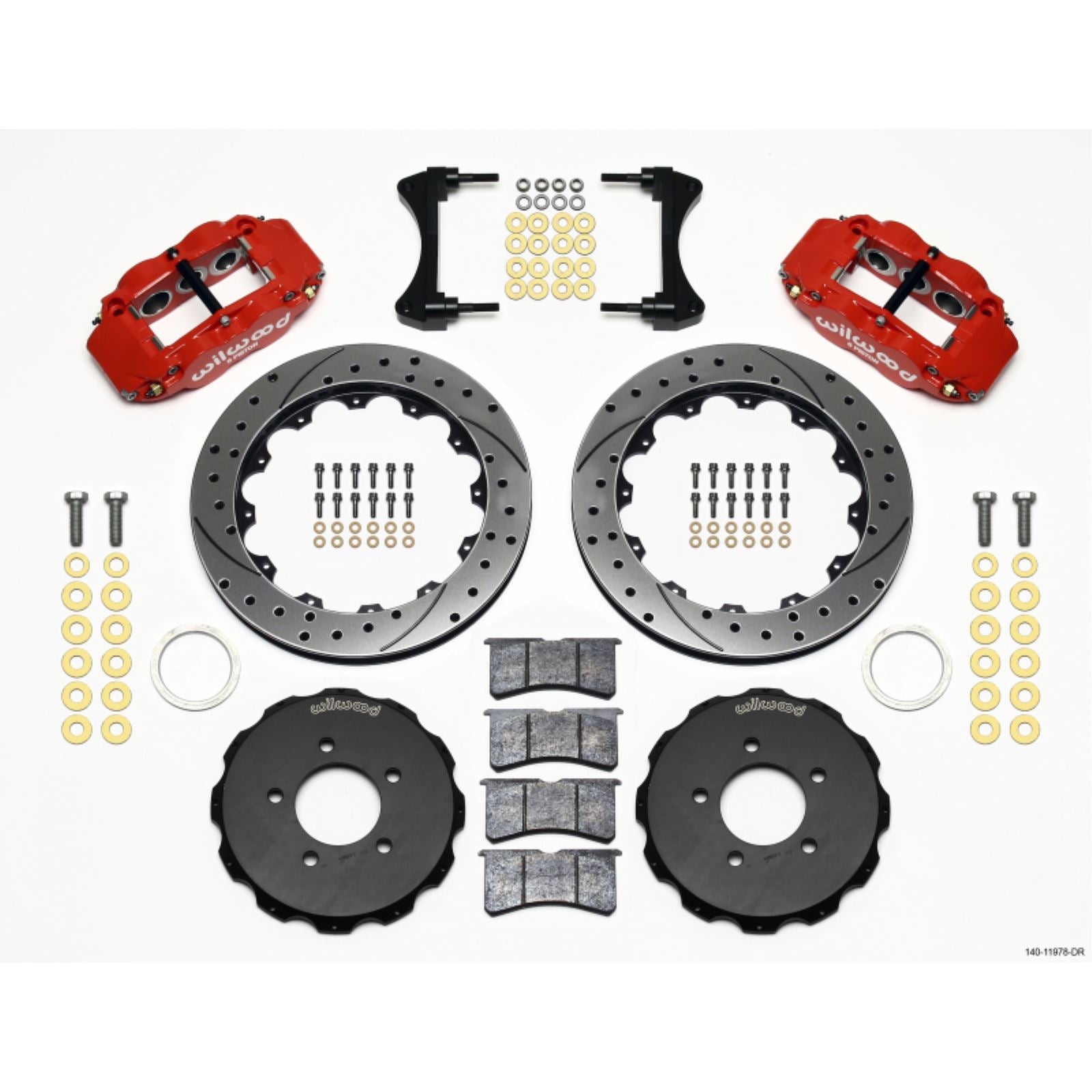 Wilwood Narrow Superlite 6R Front Hat Kit - Red for 2006-Up Civic/CRZ [MPN: 140-11978-DR]_1817821