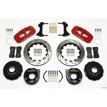 Wilwood AERO4 Rear P-Brake Kit 14.00in Drill Red for 2005-2014 Mustang [MPN: 140-10950-DR]_1817857