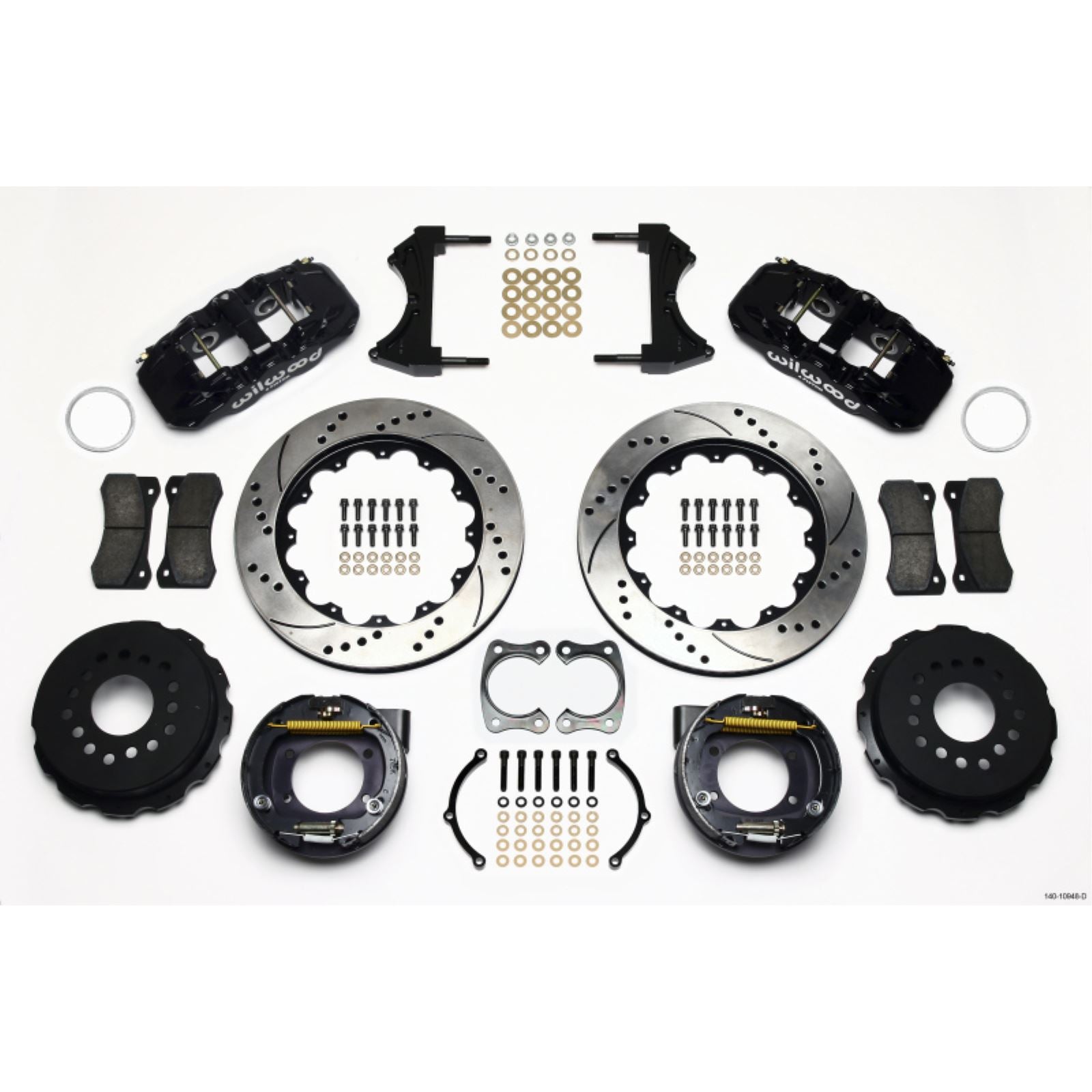 Wilwood AERO4 Rear P-Brake Kit 14.00in Drilled for Big Ford New Style [MPN: 140-10948-D]_1817854