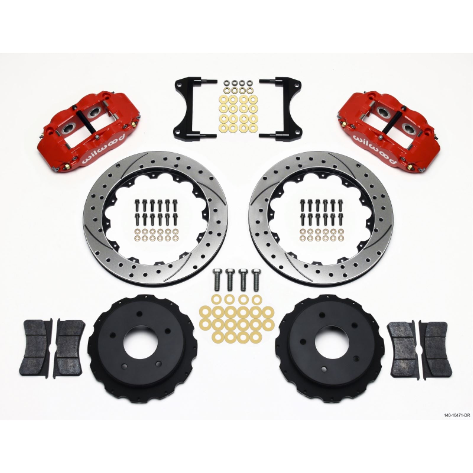 Wilwood Narrow Superlite 4R Rear Kit - Red for 65-82 Corvette C2/C3 [MPN: 140-10471-DR]_1817895