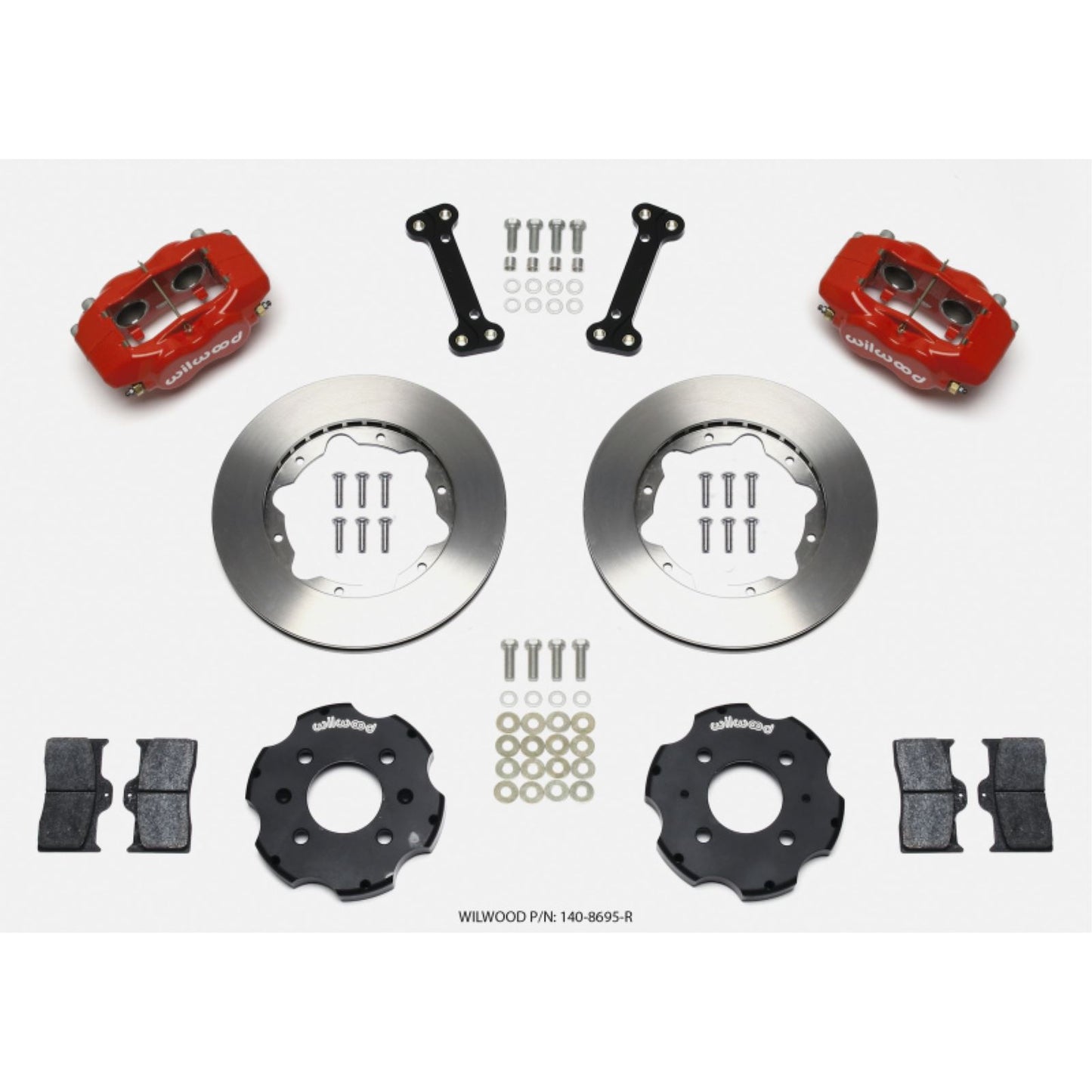 Wilwood Forged Dynalite Front Hat Kit 11.00in - Red for Integra/Civic [MPN: 140-8695-R]_1817966