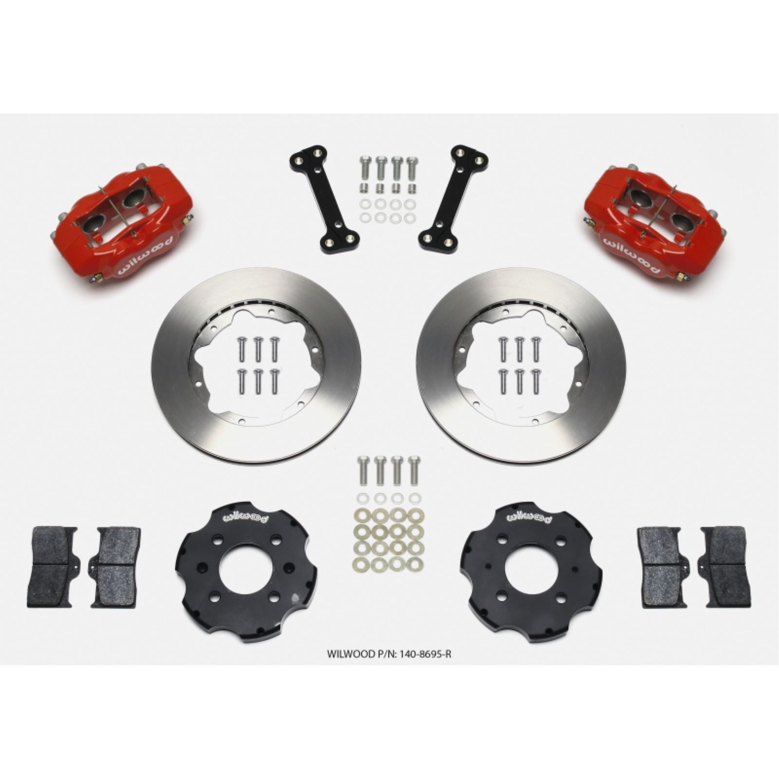Wilwood Forged Dynalite Front Hat Kit 11.00in - Red for Integra/Civic [MPN: 140-8695-R]_1817966