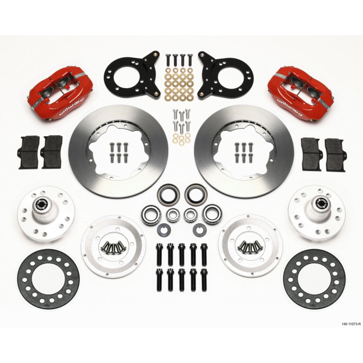 Wilwood Forged Dynalite Front Kit 11.00in - Red for 1970-1973 Mustang [MPN: 140-11073-R]_1818022
