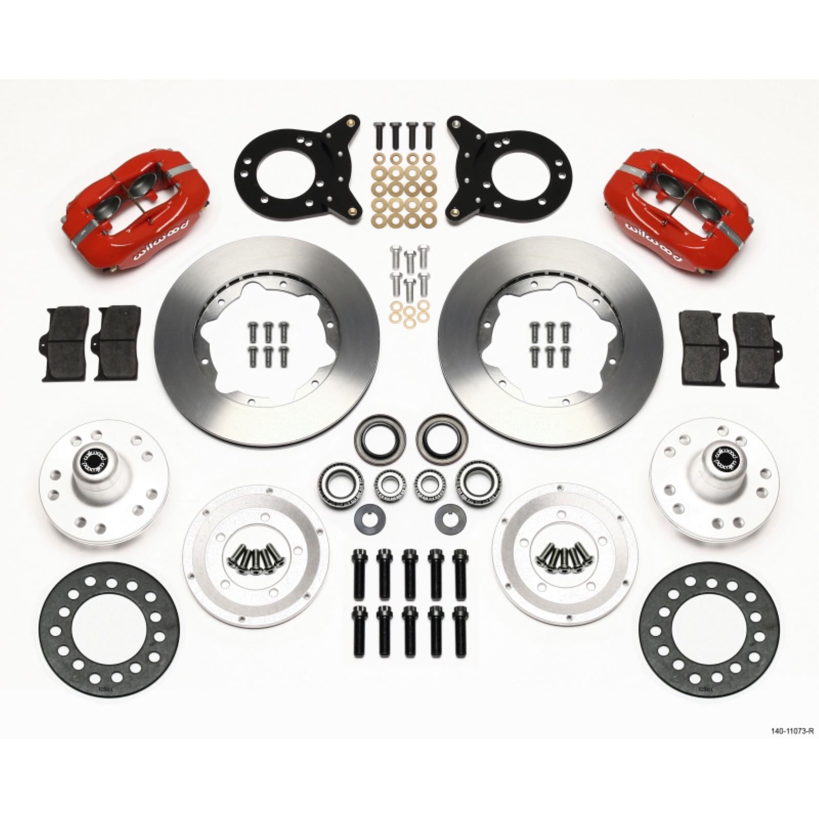Wilwood Forged Dynalite Front Kit 11.00in - Red for 1970-1973 Mustang [MPN: 140-11073-R]_1818022