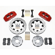 Wilwood Dynapro 6 Front Hat Kit 12.19in Drilled - Red for 90-99 Civic [MPN: 140-10736-DR]_1818051