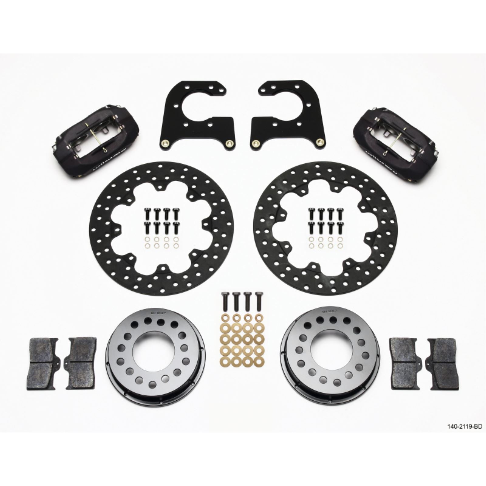Wilwood Forged Dynalite Rear Drag Kit Drilled Rotor for New Big Ford [MPN: 140-2119-BD]_1818063