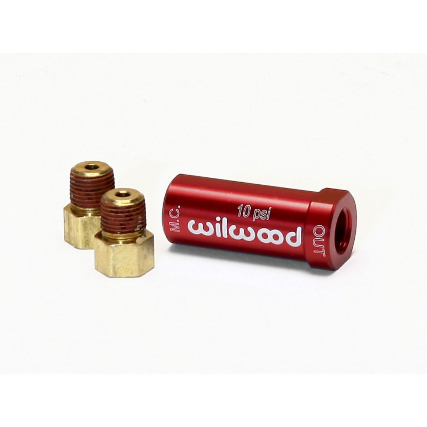 Wilwood Residual Pressure Valve - New Style w/ Fittings - 10# Red [MPN: 260-13784]_1818156
