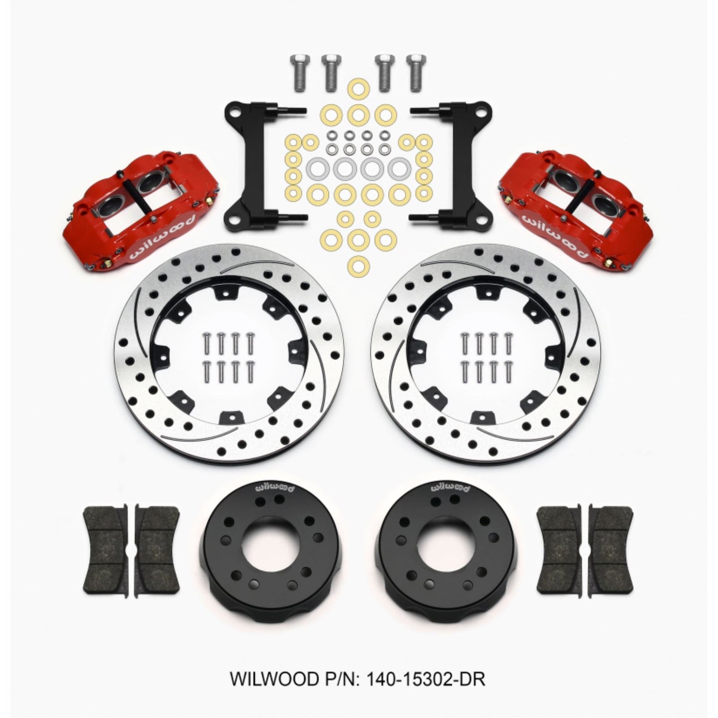 Narrow 6R Front Kit Red for 63-87 C10 w/Wilwood Pro Spindles [MPN: 140-15302-DR]_1818165