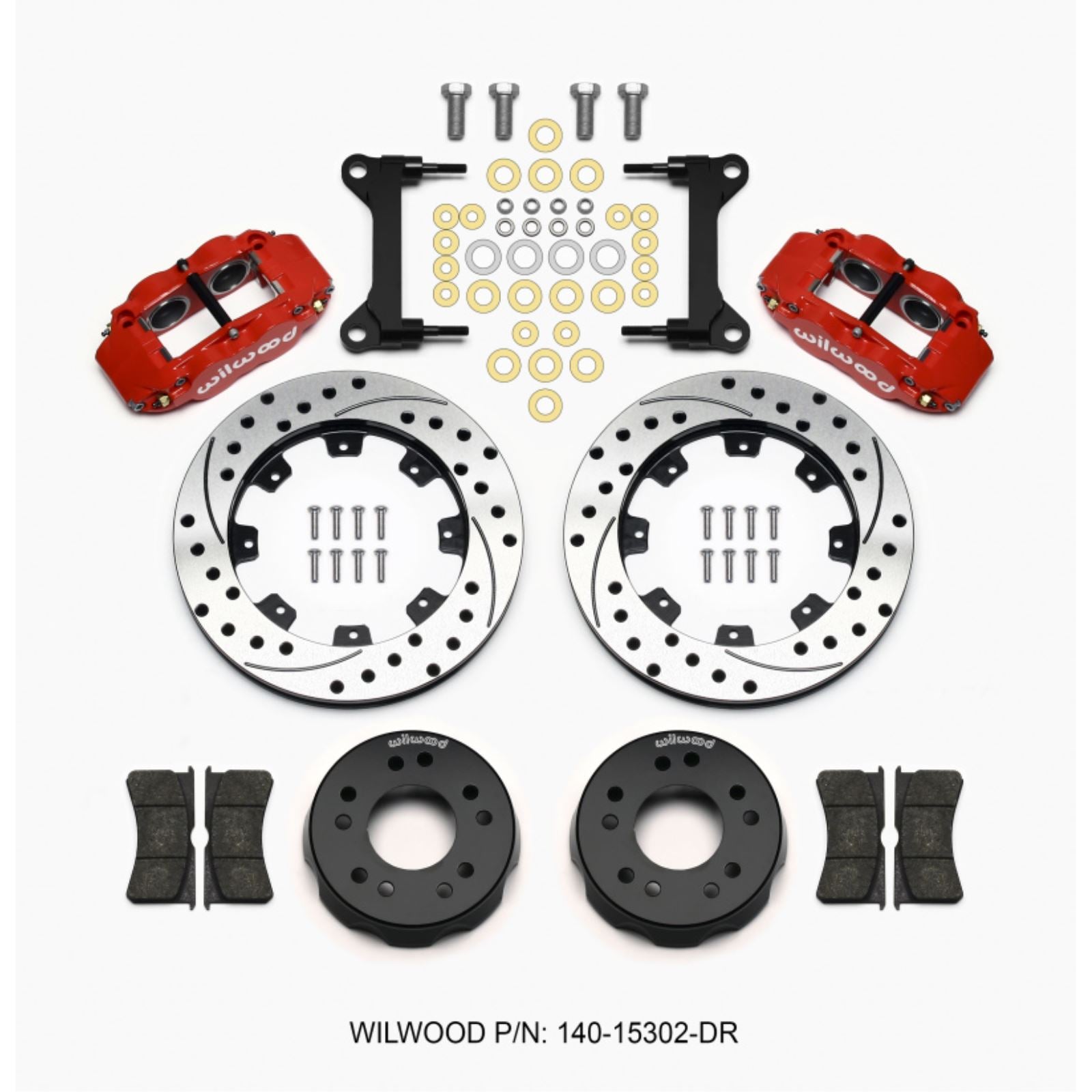 Narrow 6R Front Kit Red for 63-87 C10 w/Wilwood Pro Spindles [MPN: 140-15302-DR]_1818165