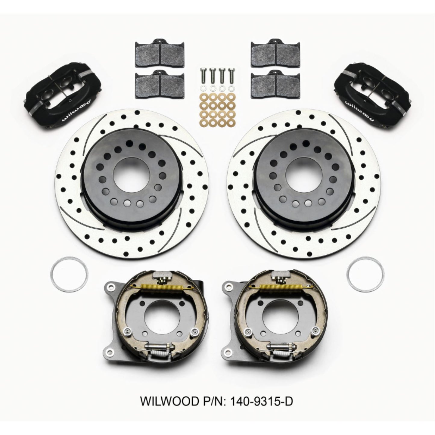 Wilwood Forged Dynalite P/S Park Brake Kit Drilled 12 Bolt [MPN: 140-9315-D]_1818160