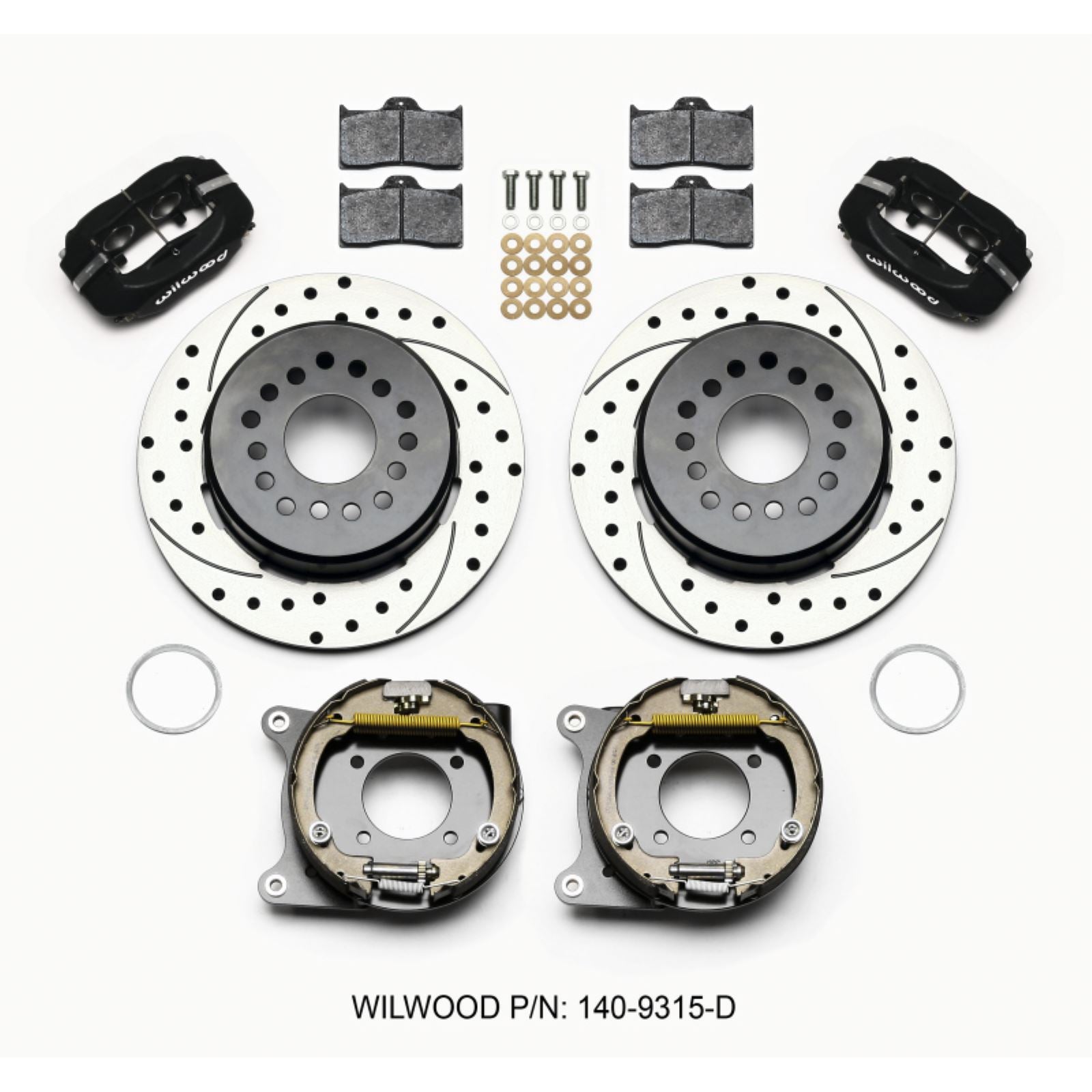 Wilwood Forged Dynalite P/S Park Brake Kit Drilled 12 Bolt [MPN: 140-9315-D]_1818160