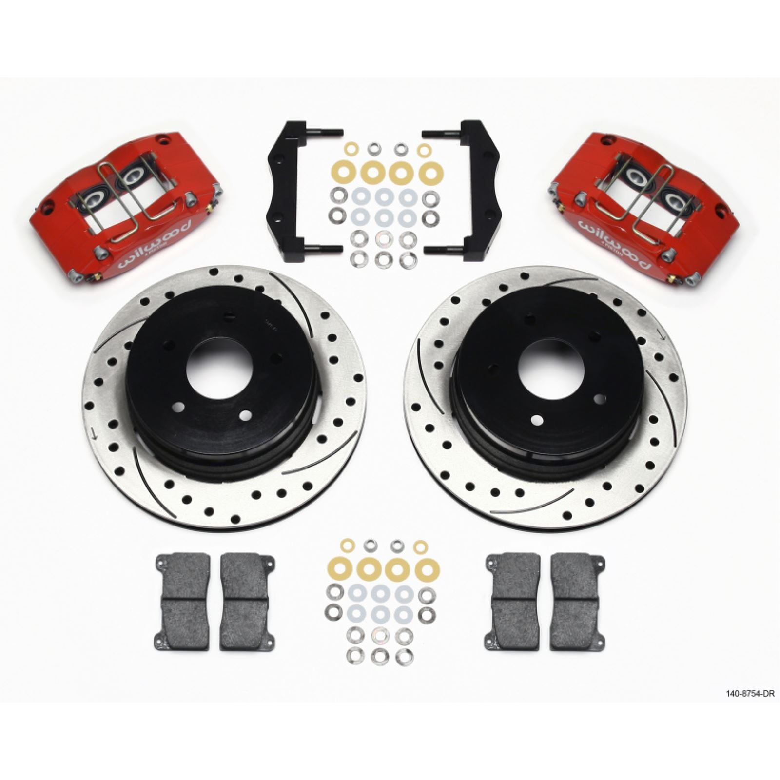 Wilwood Dynapro Radial Rear Kit 12.19in Drilled Red for 04-06 Pontiac GTO [MPN: 140-8754-DR]_1818167