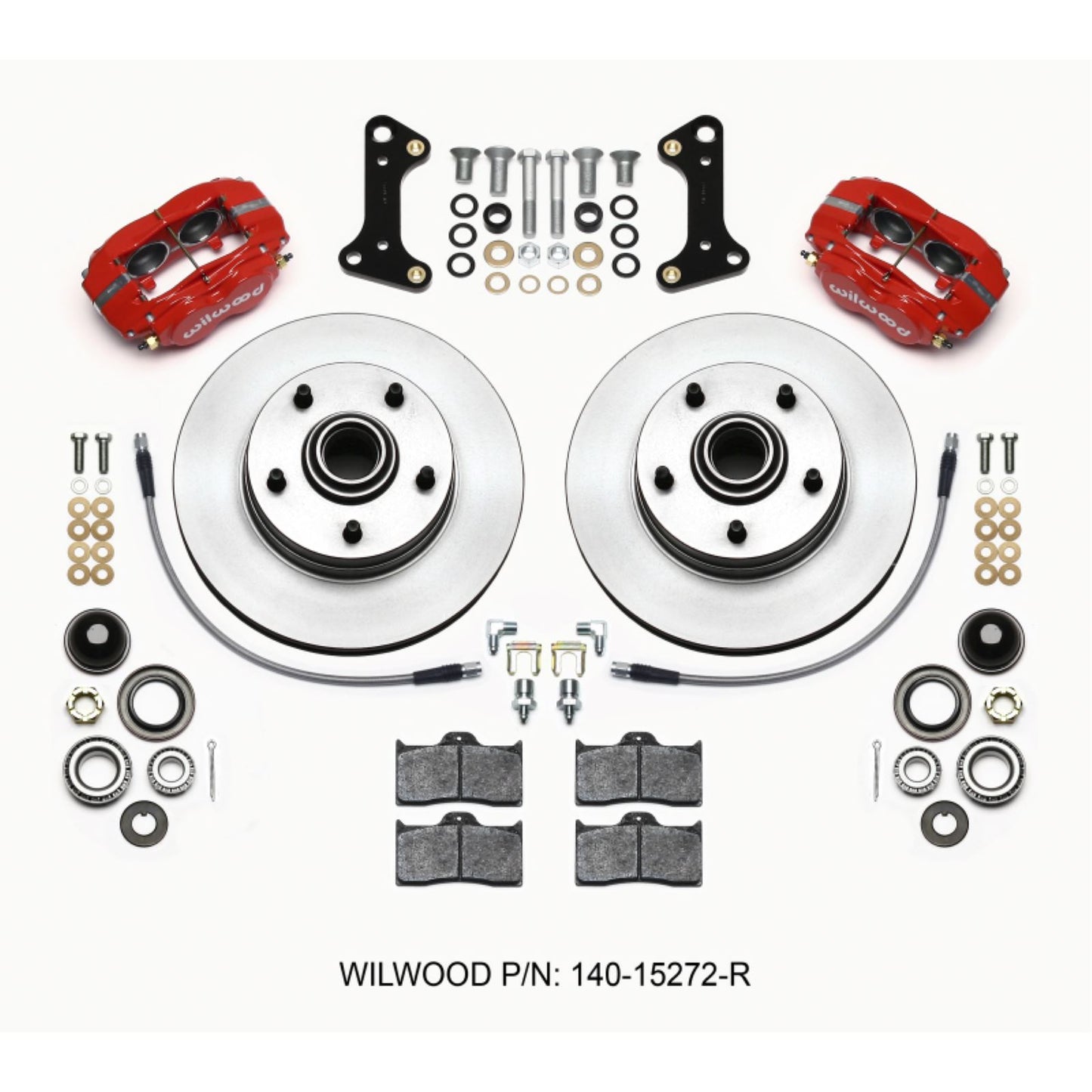 Wilwood Forged Dynalite-M Front Kit Red for 67-69 Camaro/64-72 Nova Chevelle [MPN: 140-15272-R]_1818212