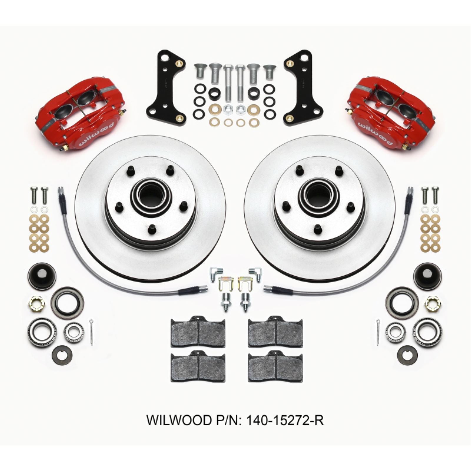 Wilwood Forged Dynalite-M Front Kit Red for 67-69 Camaro/64-72 Nova Chevelle [MPN: 140-15272-R]_1818212
