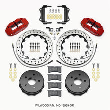Wilwood Narrow Superlite 4R Rear Kit 12.88in Drilled - Red for 2007-up Jeep [MPN: 140-13969-DR]_1818190