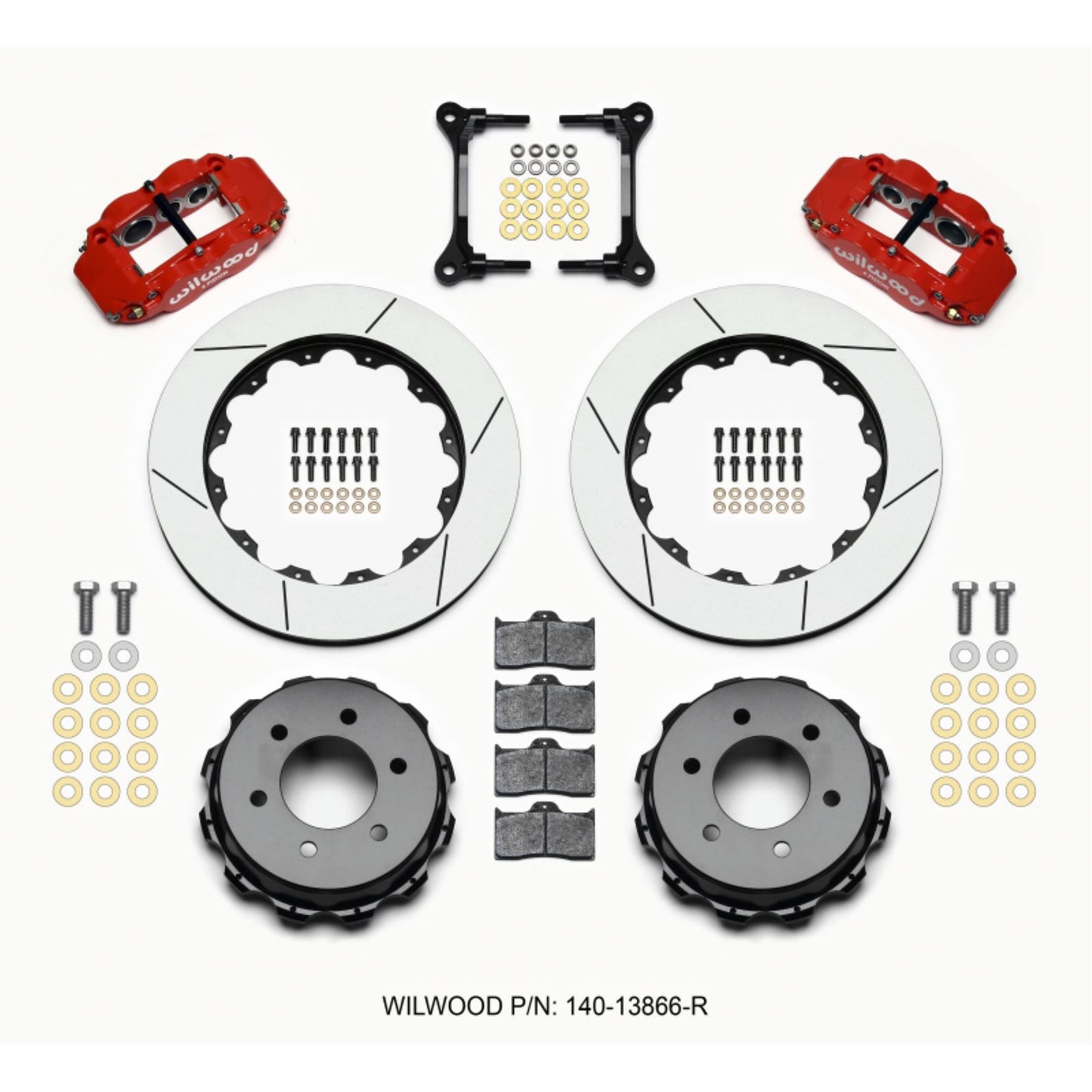 Wilwood Narrow Superlite 4R RearTruck Kit 14.25in Red for 2012-Up Ford F150 [MPN: 140-13866-R]_1818218