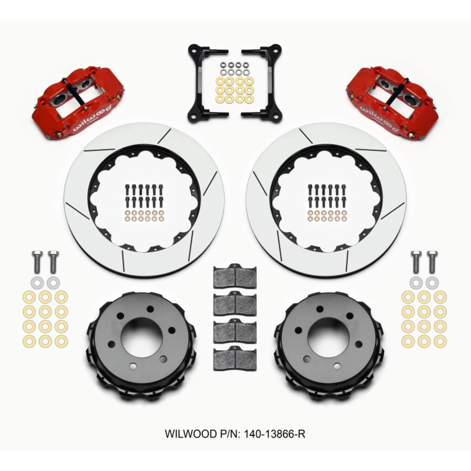 Wilwood Narrow Superlite 4R RearTruck Kit 14.25in Red for 2012-Up Ford F150 [MPN: 140-13866-R]_1818218