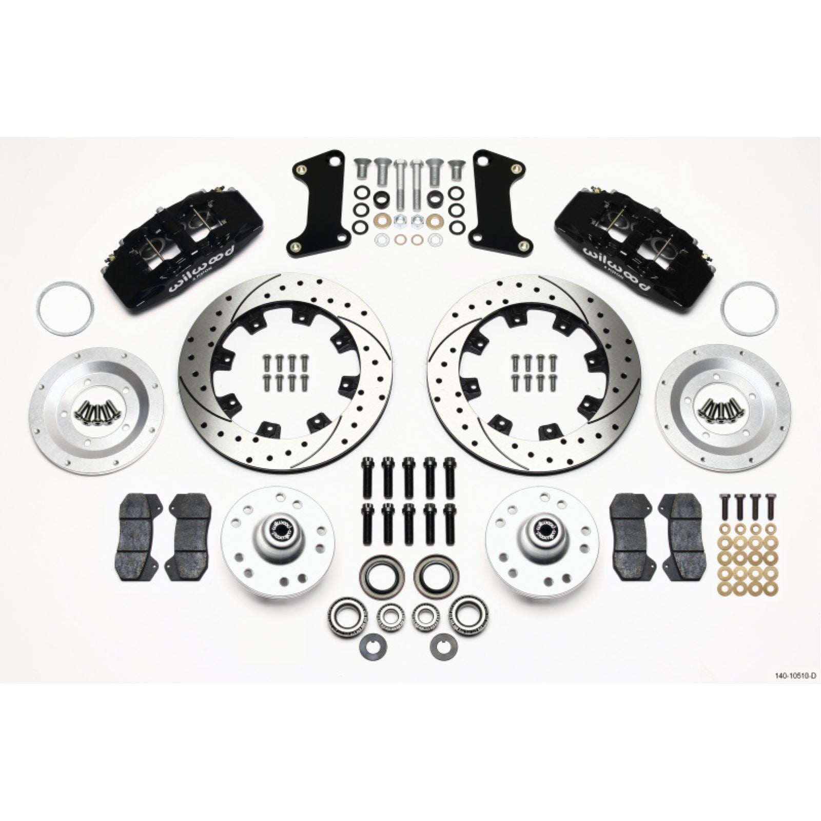 Wilwood Dynapro 6 Front Hub Kit 12.19in Drilled for 67-69 Camaro [MPN: 140-10510-D]_1818234