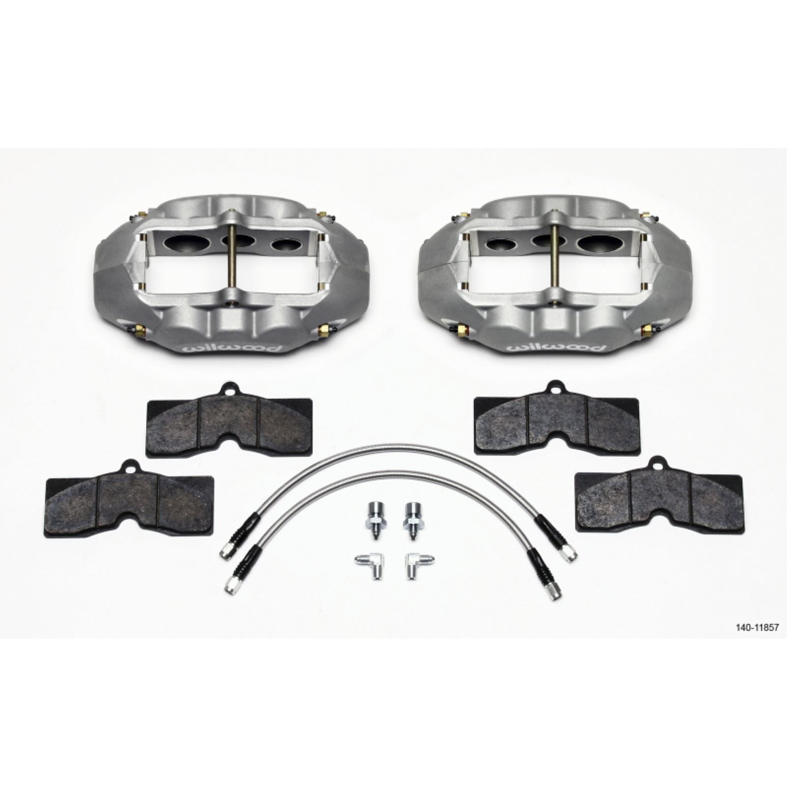 Wilwood D8-6 Front Caliper Kit Clear for Corvette C2/C3 65-82 [MPN: 140-11857]_1818275
