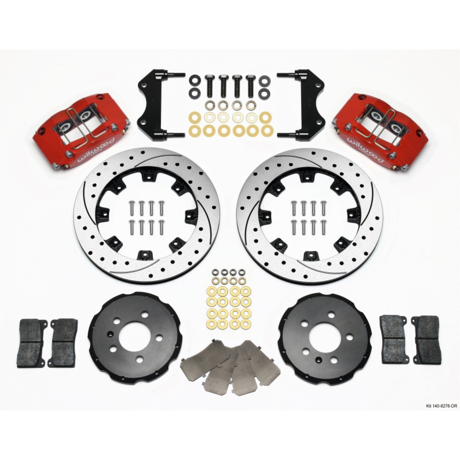 Wilwood Dynapro Radial Front Kit 12.19in Drilled - Red for 99-03 Jetta [MPN: 140-8276-DR]_1818262