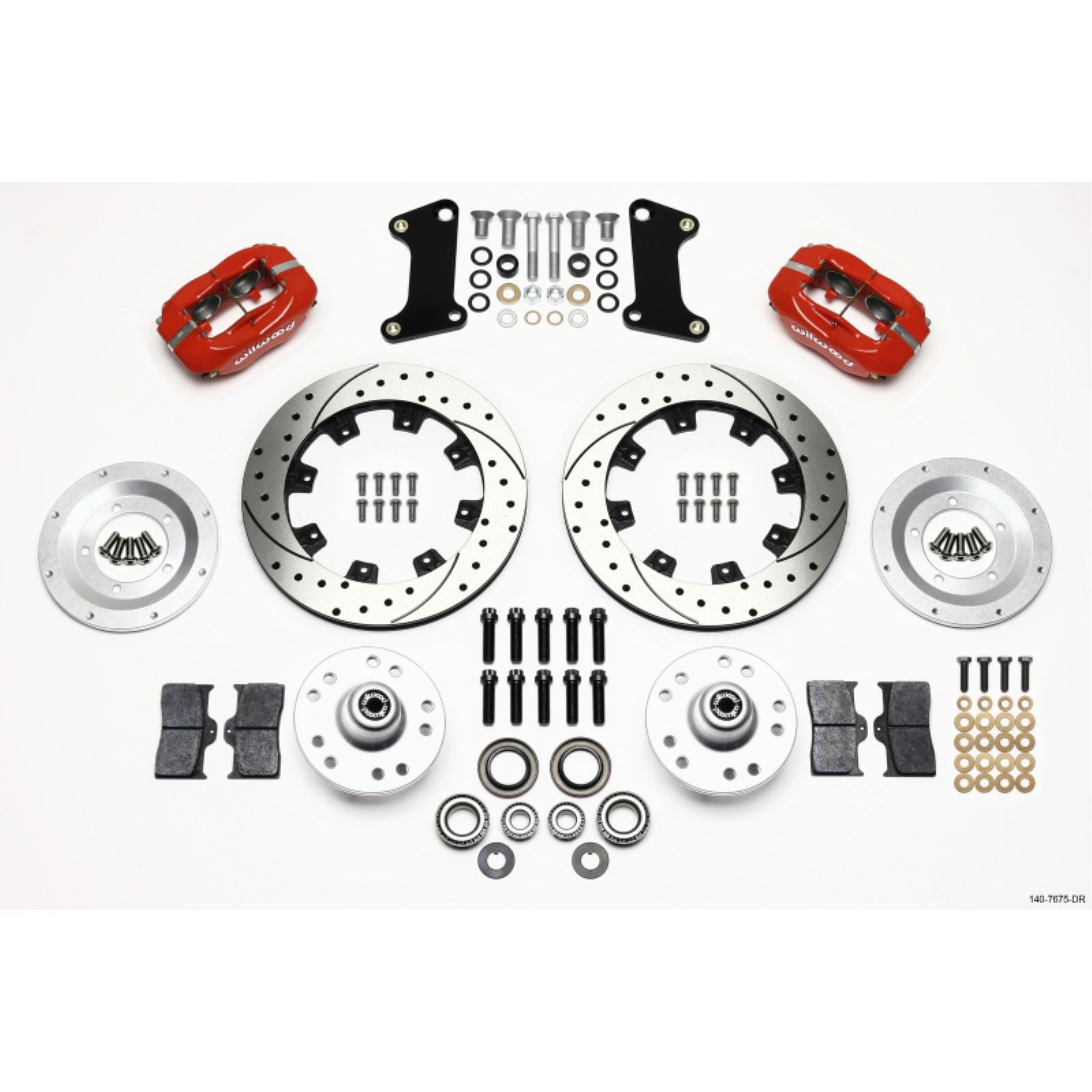 Wilwood Forged Dynalite Front Kit 12.19in Drilled - Red for 67-69 Camaro [MPN: 140-7675-DR]_1818259