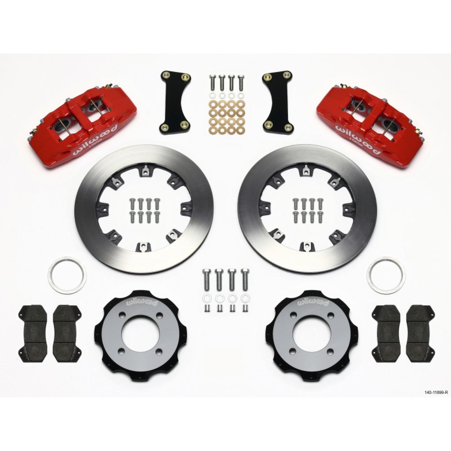 Wilwood Dynapro 6 Front Hat Kit 12.19in Red for 2011 Fiesta [MPN: 140-11899-R]_1818283