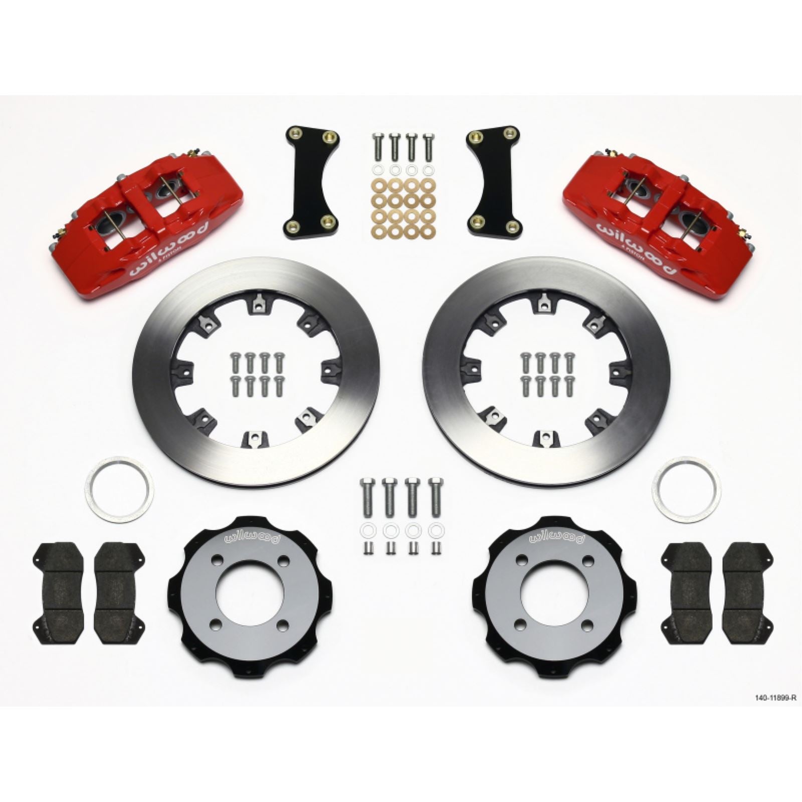 Wilwood Dynapro 6 Front Hat Kit 12.19in Red for 2011 Fiesta [MPN: 140-11899-R]_1818283