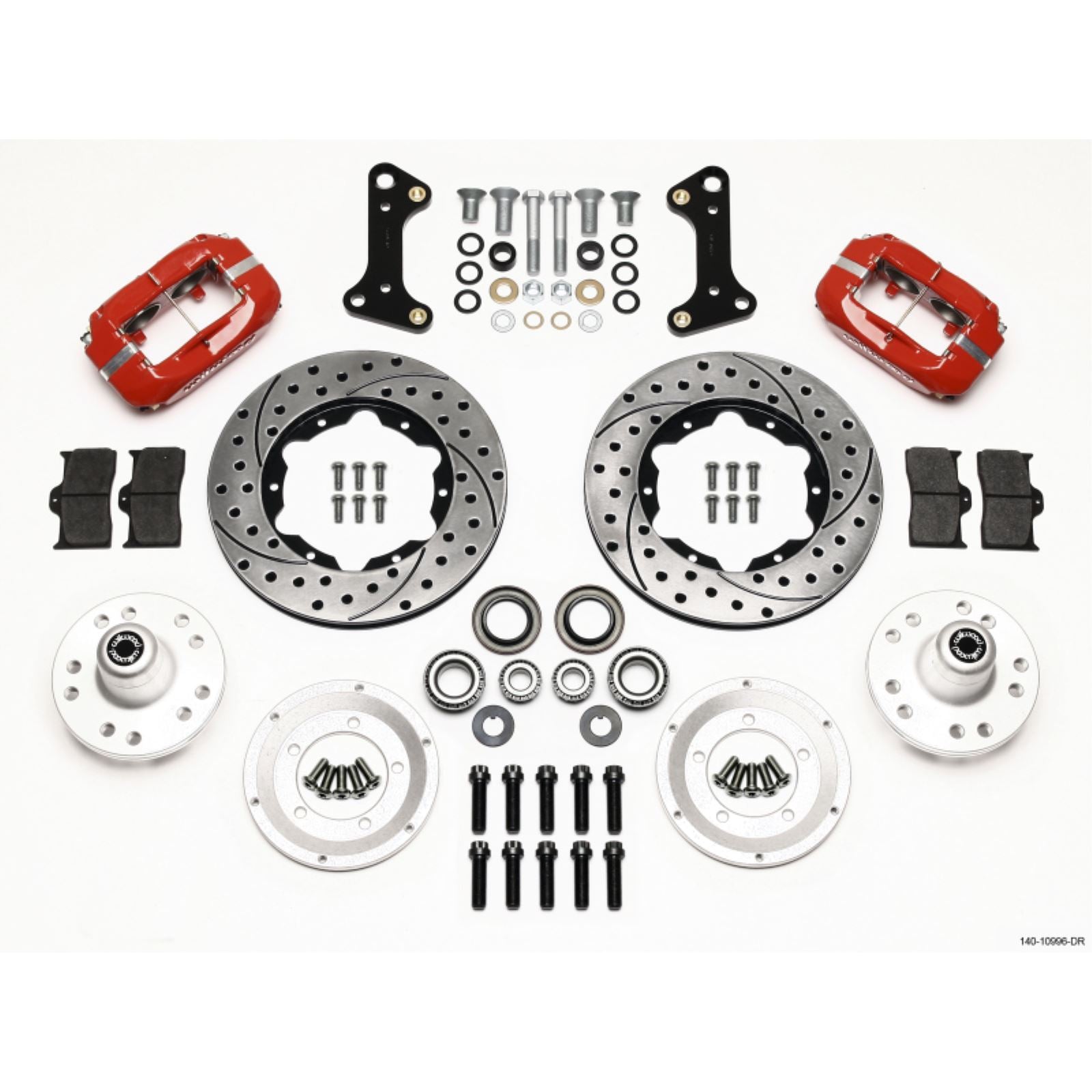Wilwood Forged Dynalite Front Kit 11.00in Drill-Red for 67-69 Camaro [MPN: 140-10996-DR]_1818290