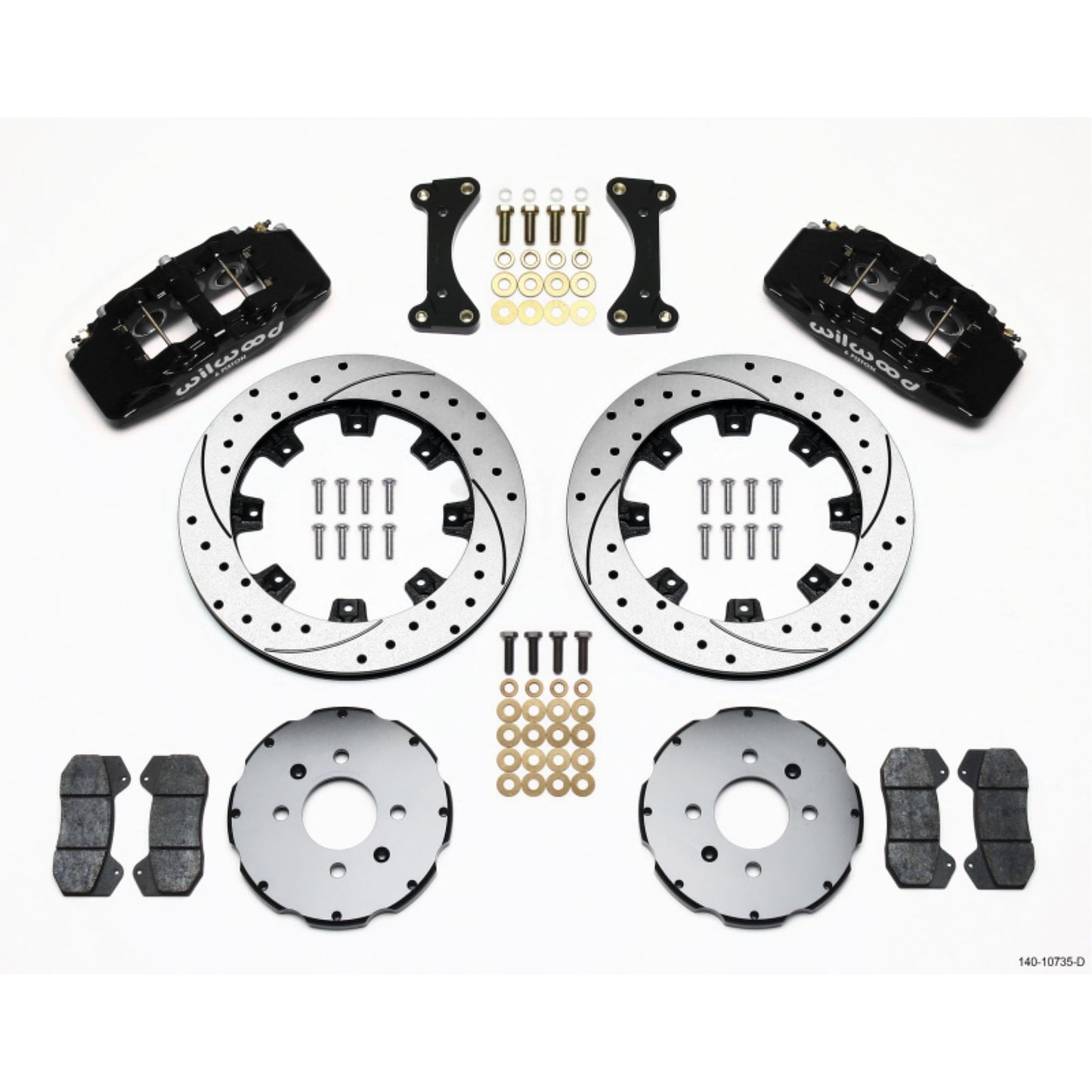 Wilwood Dynapro 6 Front Hat Kit 12.19in Drilled for 94-01 Honda/Acura [MPN: 140-10735-D]_1818293