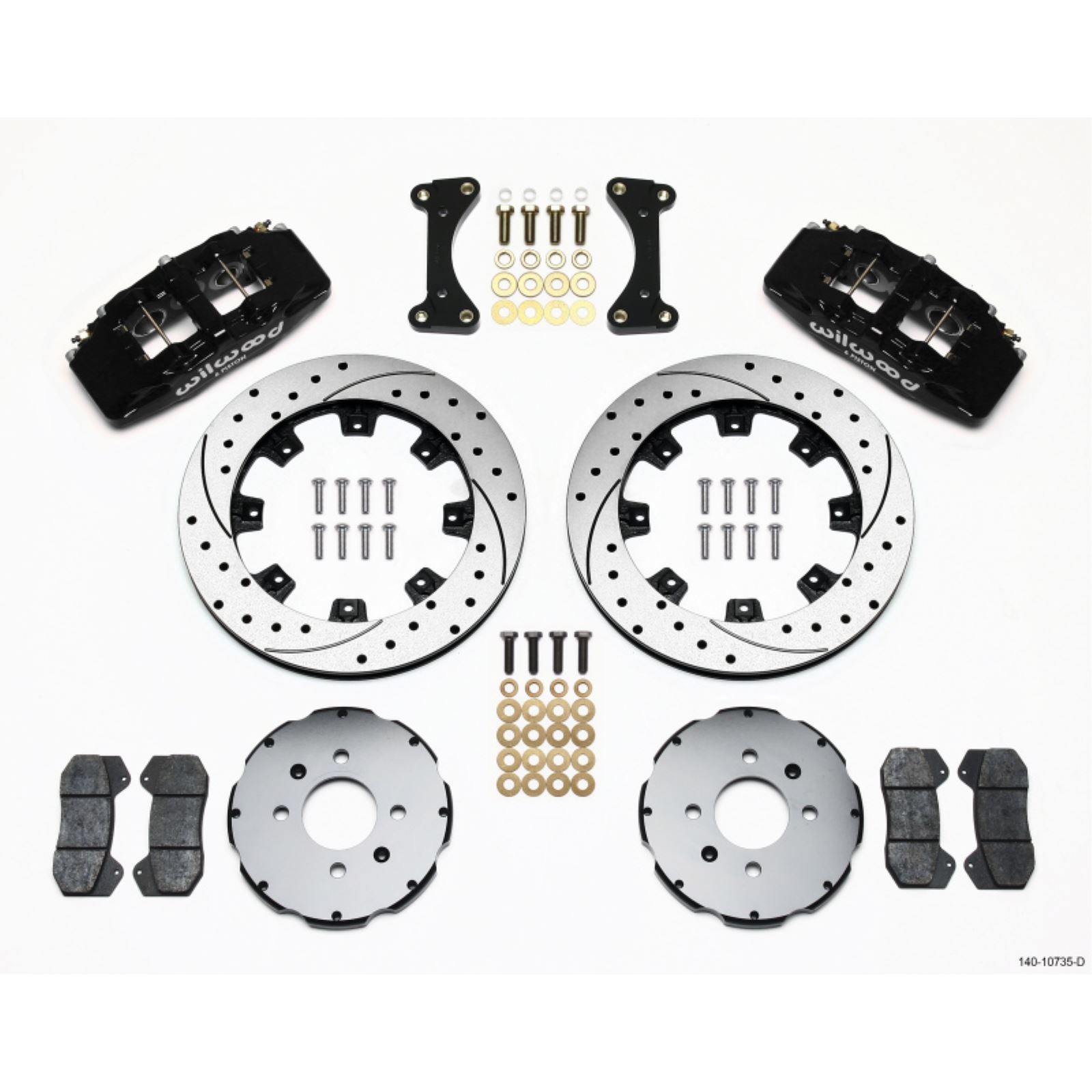 Wilwood Dynapro 6 Front Hat Kit 12.19in Drilled for 94-01 Honda/Acura [MPN: 140-10735-D]_1818293