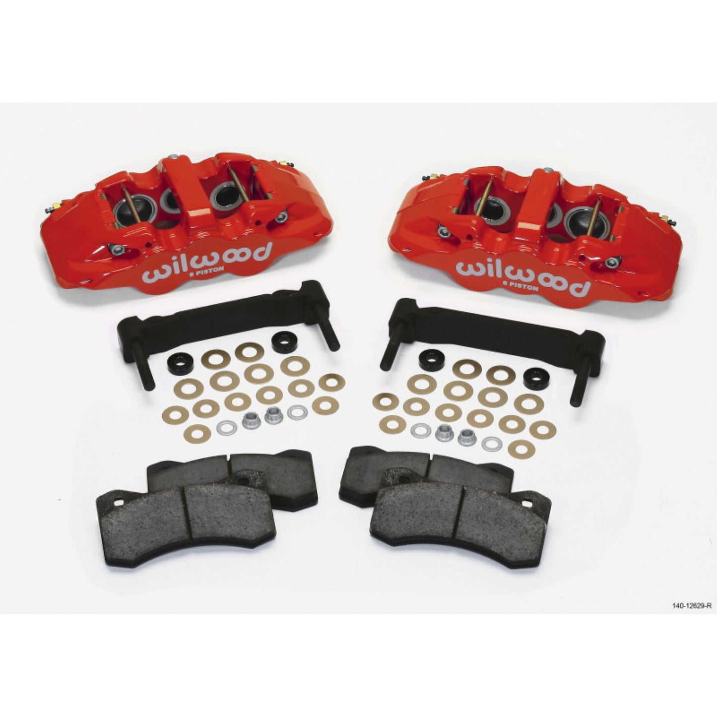 Wilwood AERO6 Front Caliper & Bracket Kit - Red for 97-13 C5/C6 Corvette [MPN: 140-12629-R]_1818288