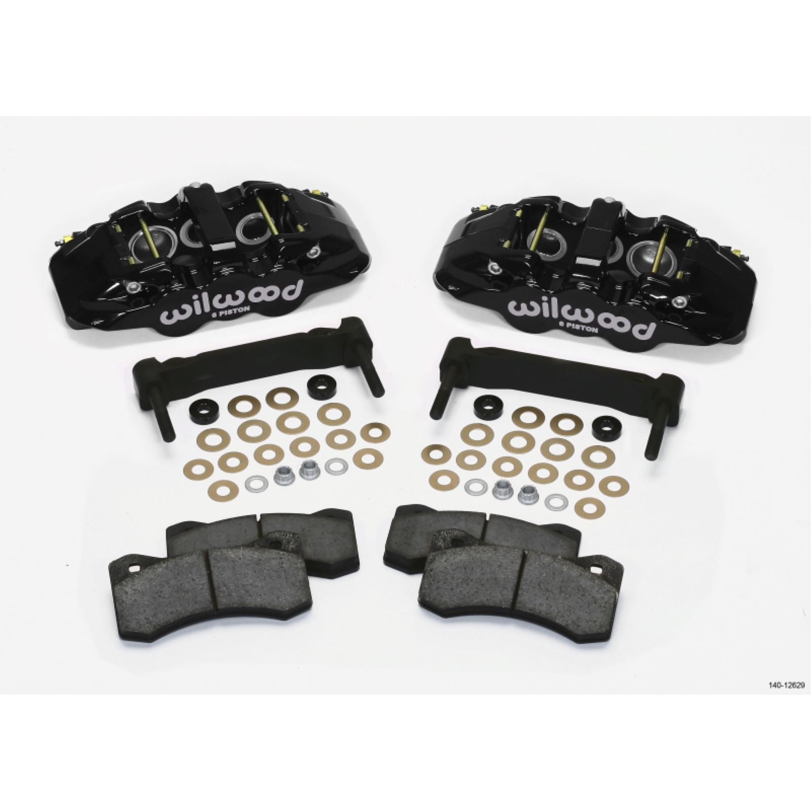 Wilwood AERO6 Front Caliper & Bracket Kit - Black for 97-13 C5/C6 Corvette [MPN: 140-12629]_1818313