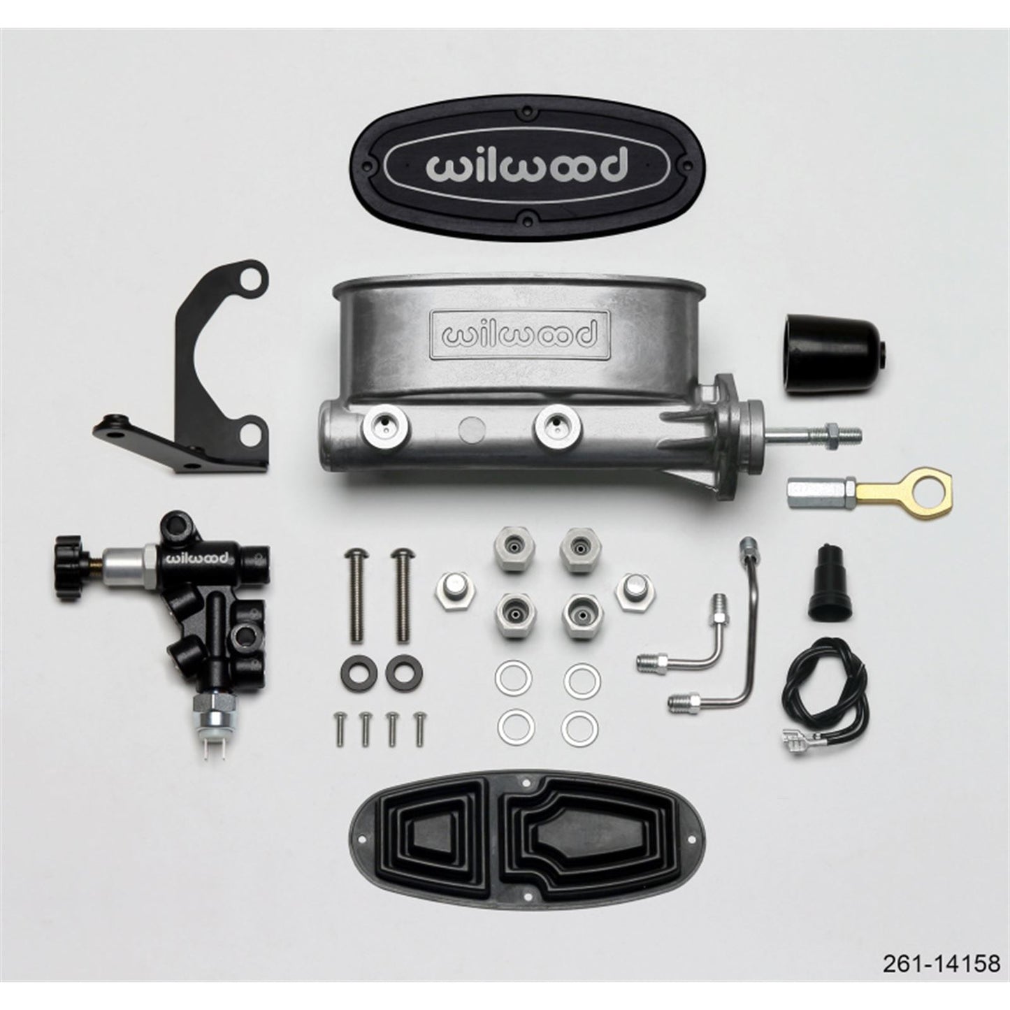Wilwood HV Tandem M/C Kit w L/H Bracket & Prop Valve for Early Mustang [MPN: 261-14158]_1823906