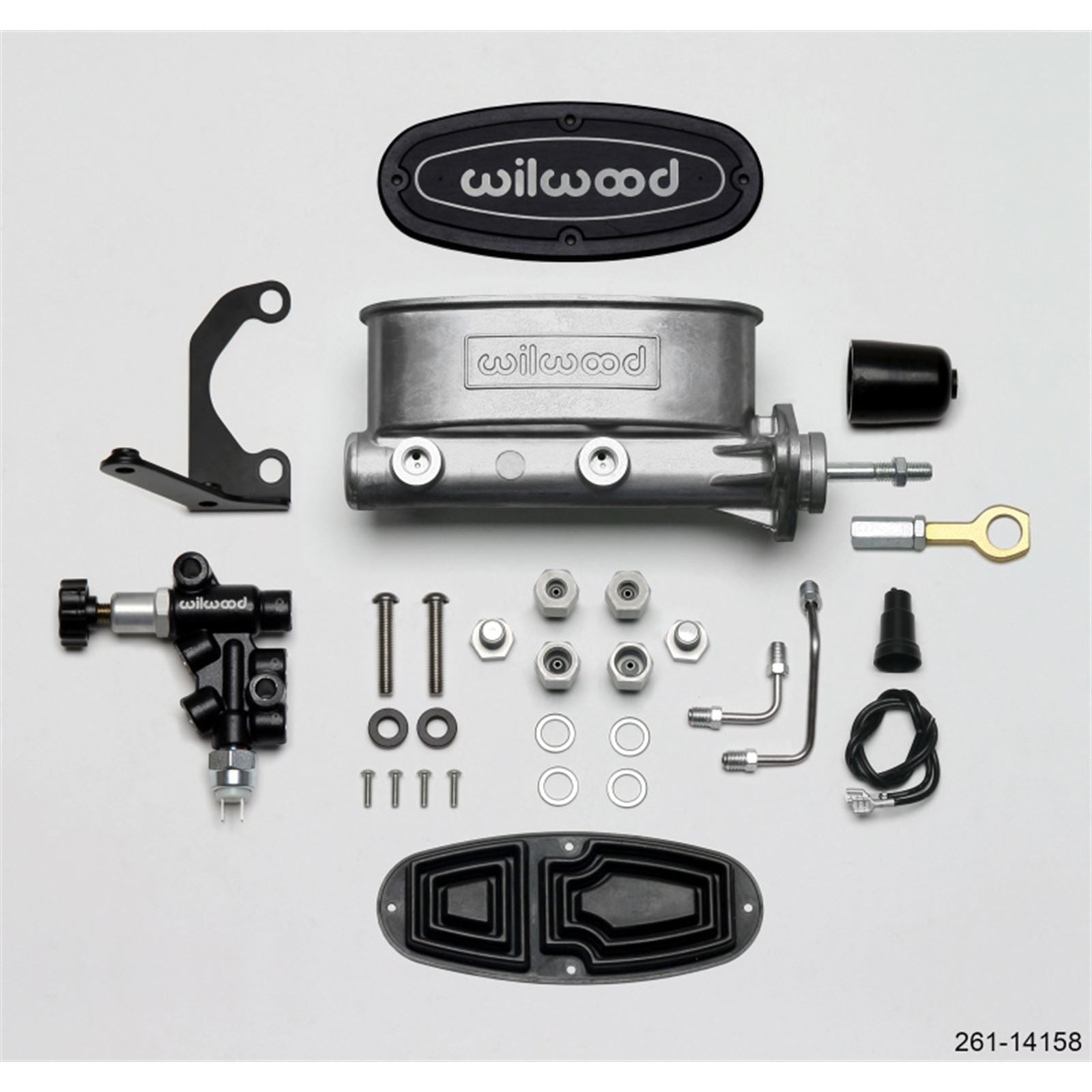 Wilwood HV Tandem M/C Kit w L/H Bracket & Prop Valve for Early Mustang [MPN: 261-14158]_1823906