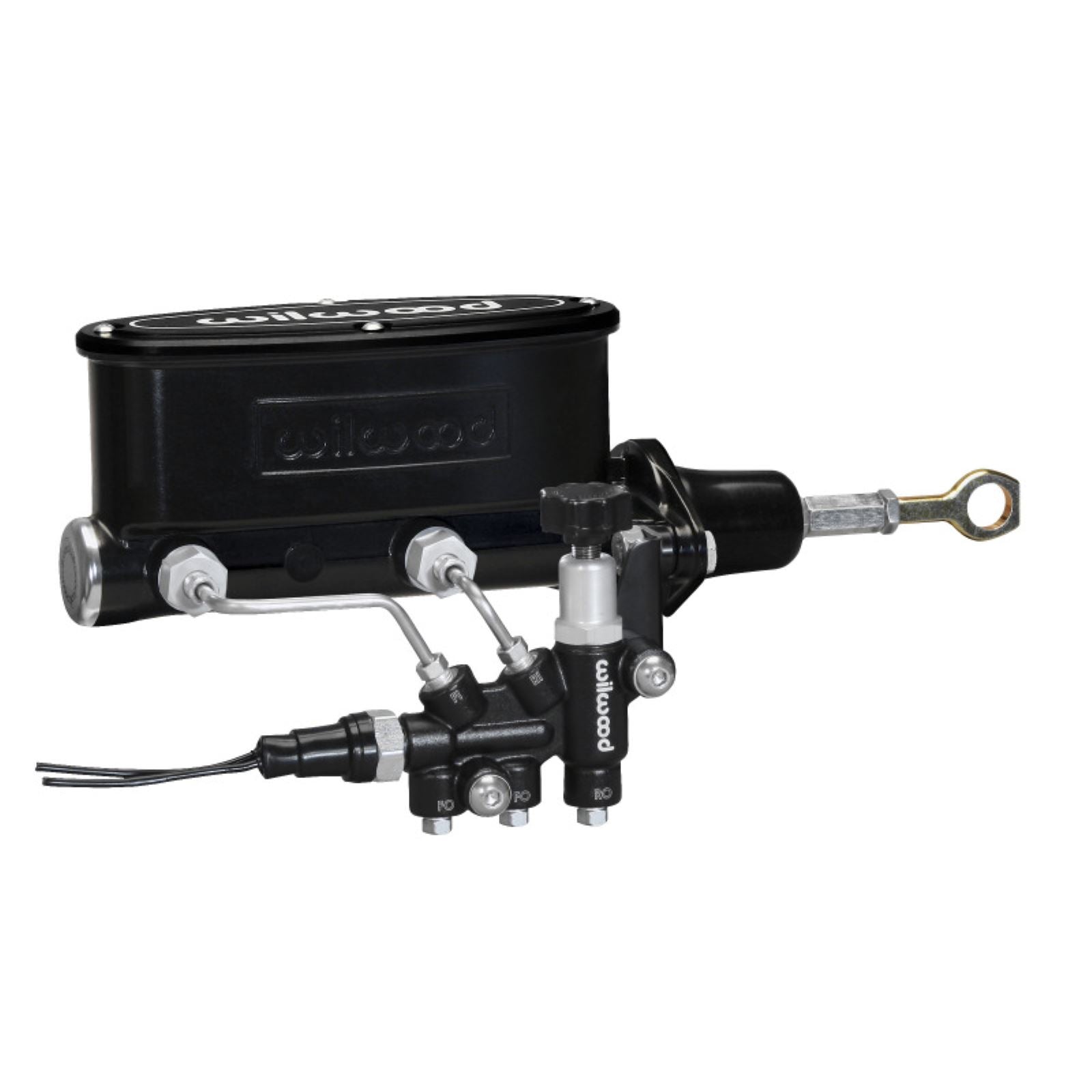 Wilwood HV Tandem M/C Kit w L/H Bracket & Prop Valve for Early Mustang [MPN: 261-13272-BK]_1818303