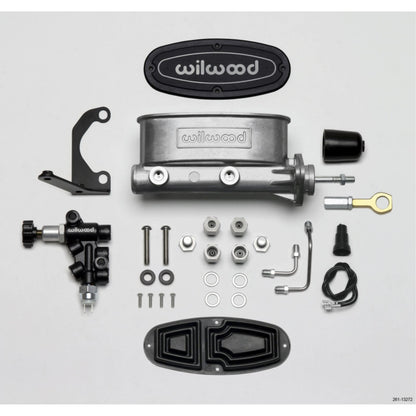 Wilwood HV Tandem M/C Kit w L/H Bracket & Prop Valve for Early Mustang [MPN: 261-13272]_1818308