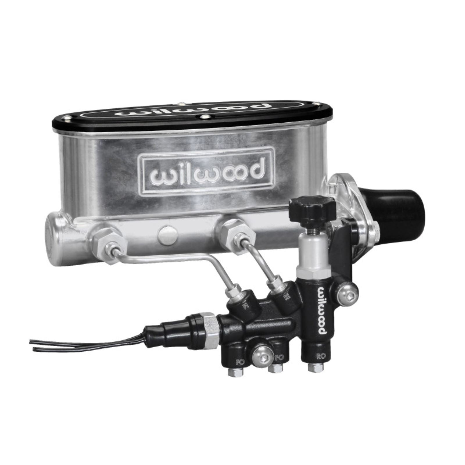 Wilwood HV Tandem M/C Kit w L/H Bracket & Prop Valve 1in Bore Ball Burnished [MPN: 261-13269-P]_1818322